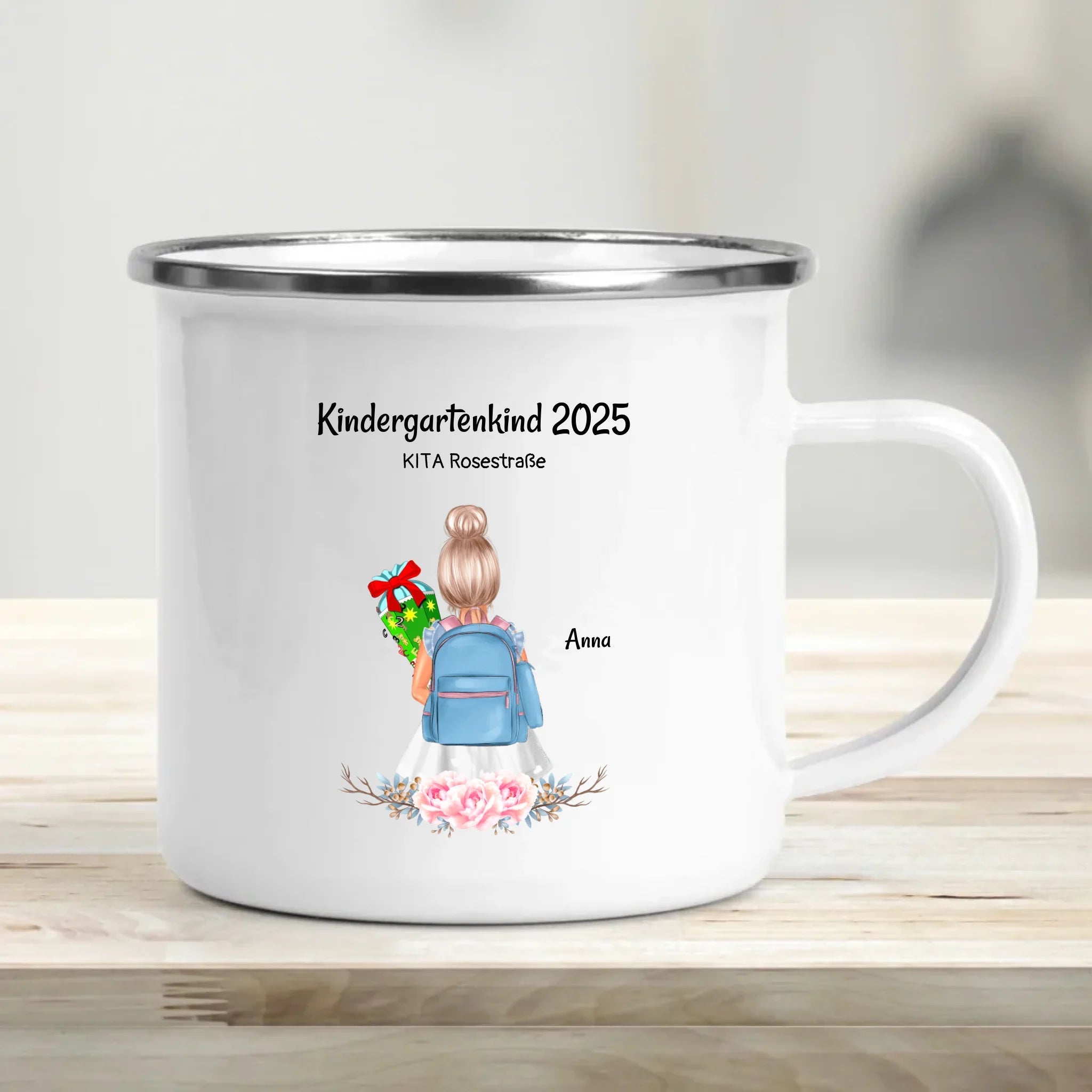 Kindergartenkind Mädchen Tasse personalisiert - Cantty