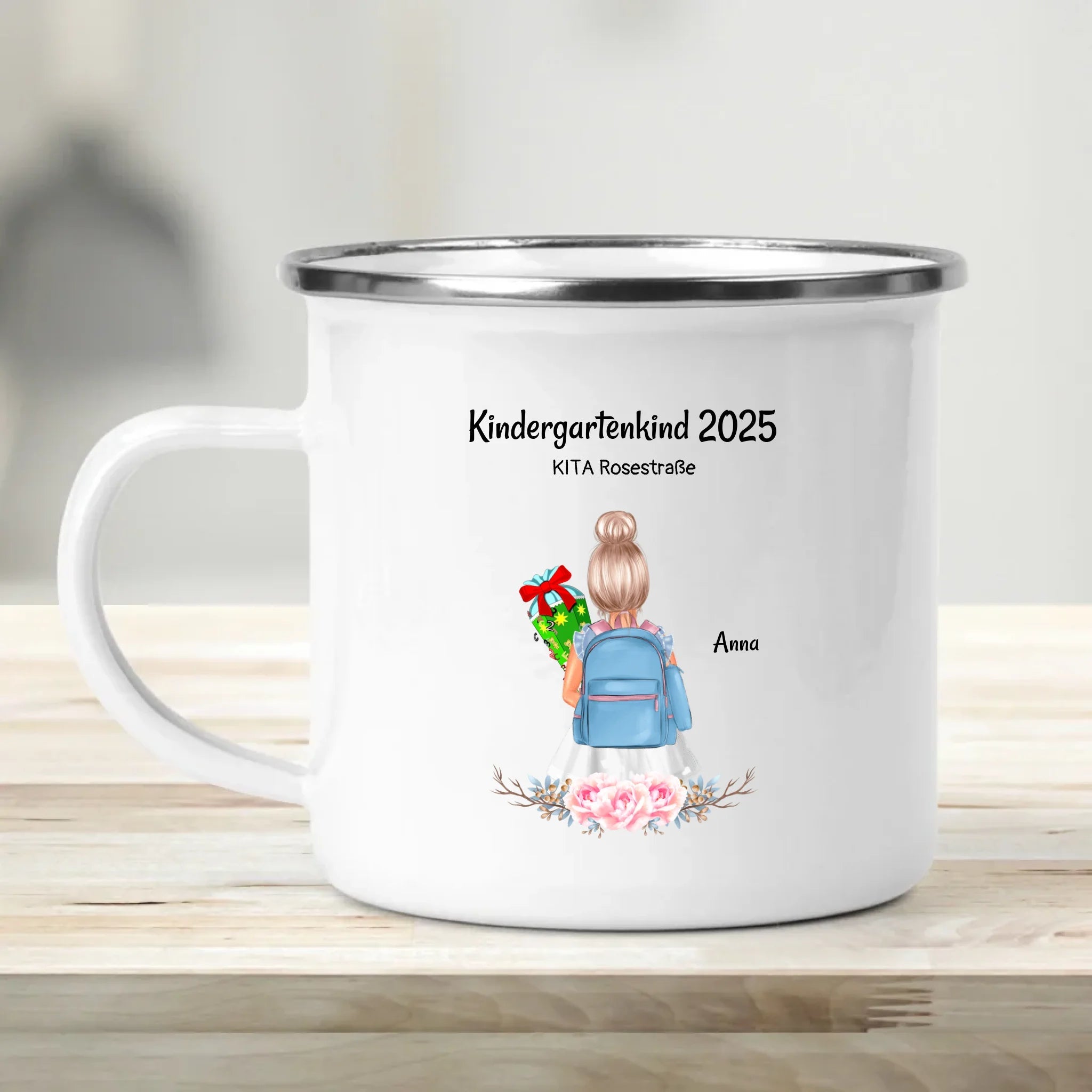 Kindergartenkind Mädchen Tasse personalisiert - Cantty