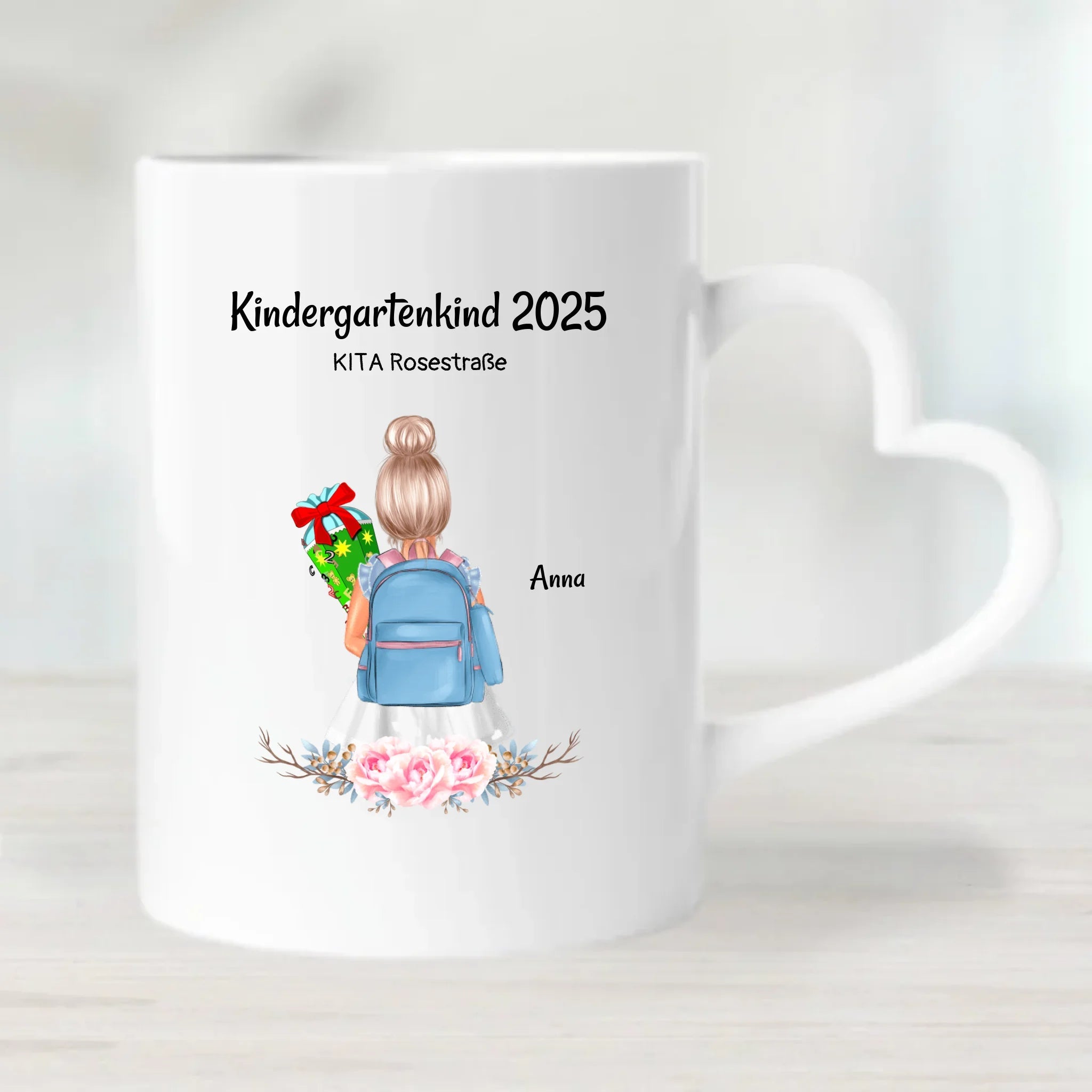 Kindergartenkind Mädchen Tasse personalisiert - Cantty