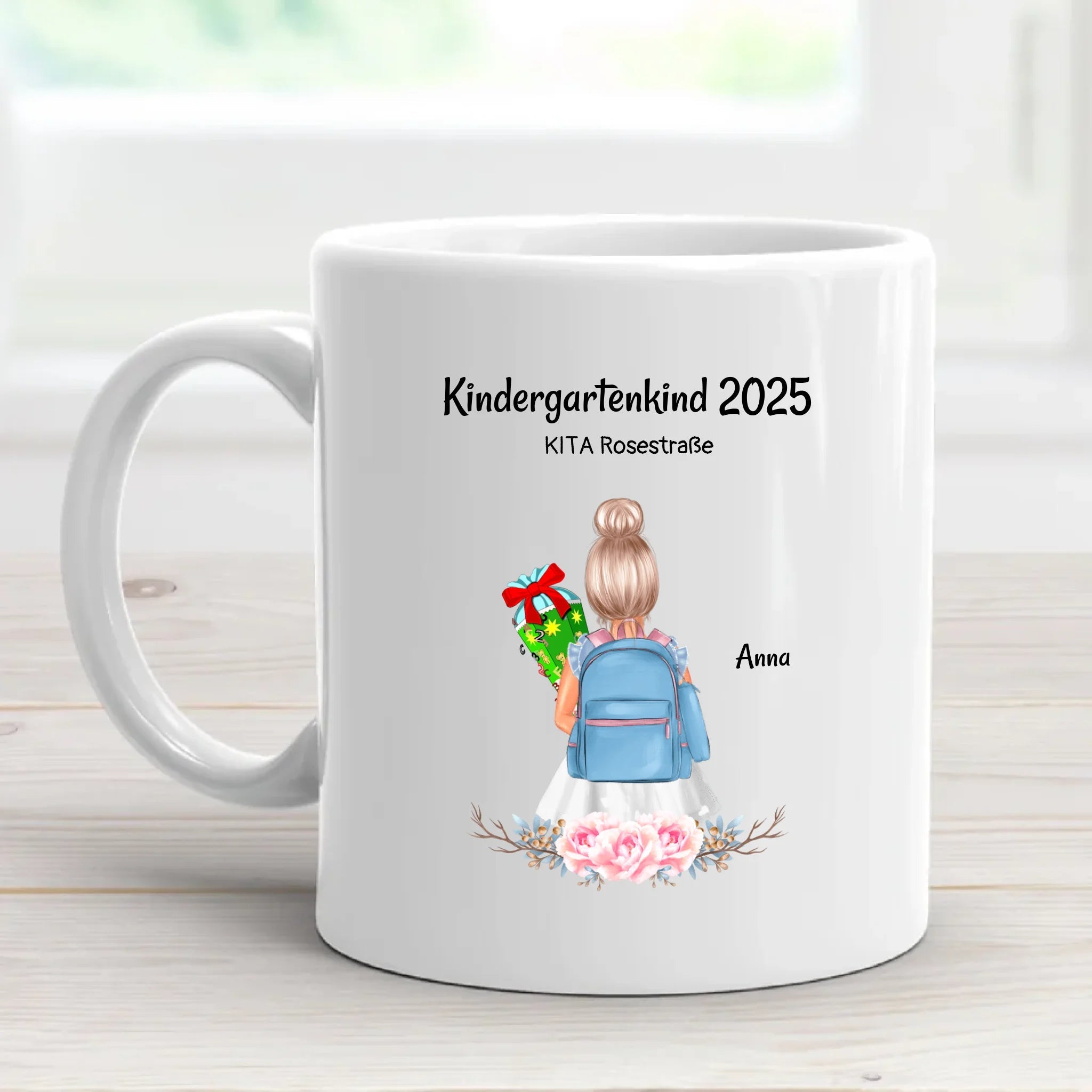 Kindergartenkind Mädchen Tasse personalisiert - Cantty