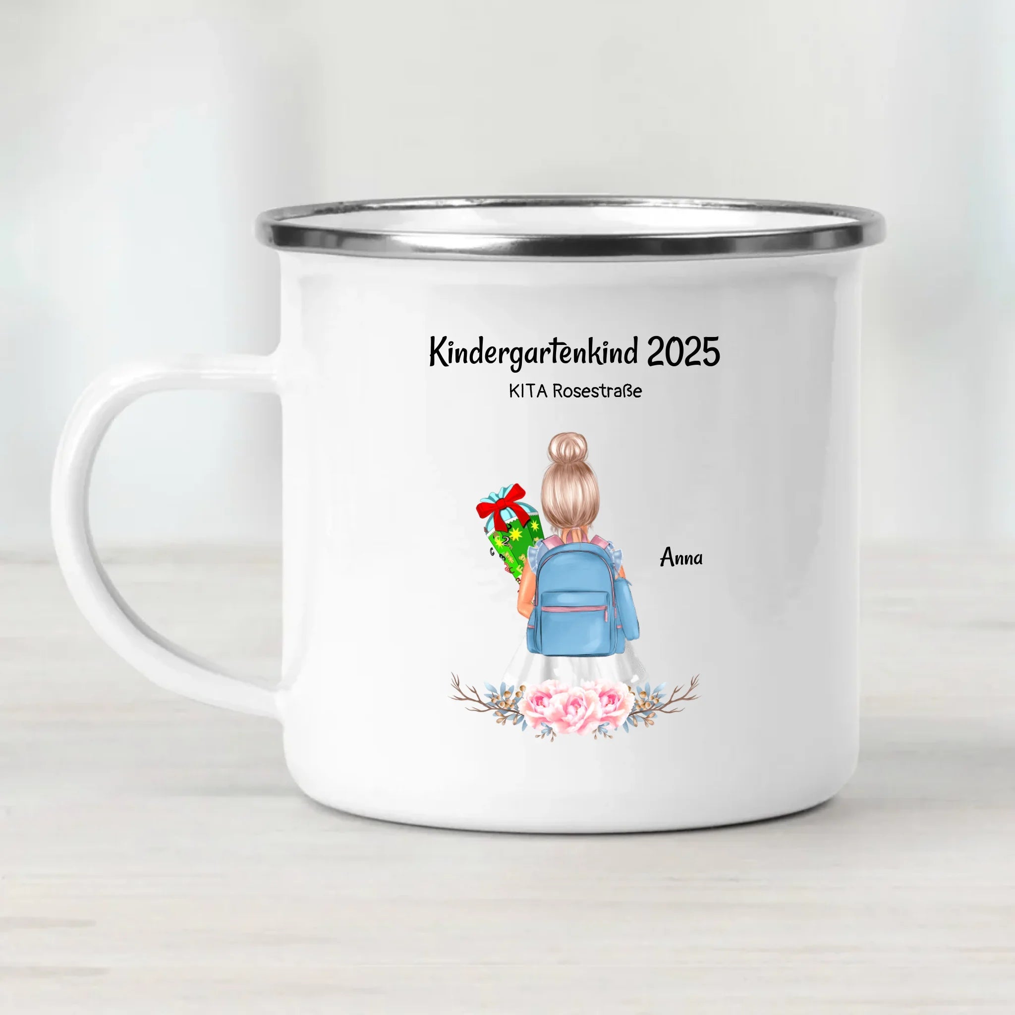Kindergartenkind Mädchen Tasse personalisiert - Cantty