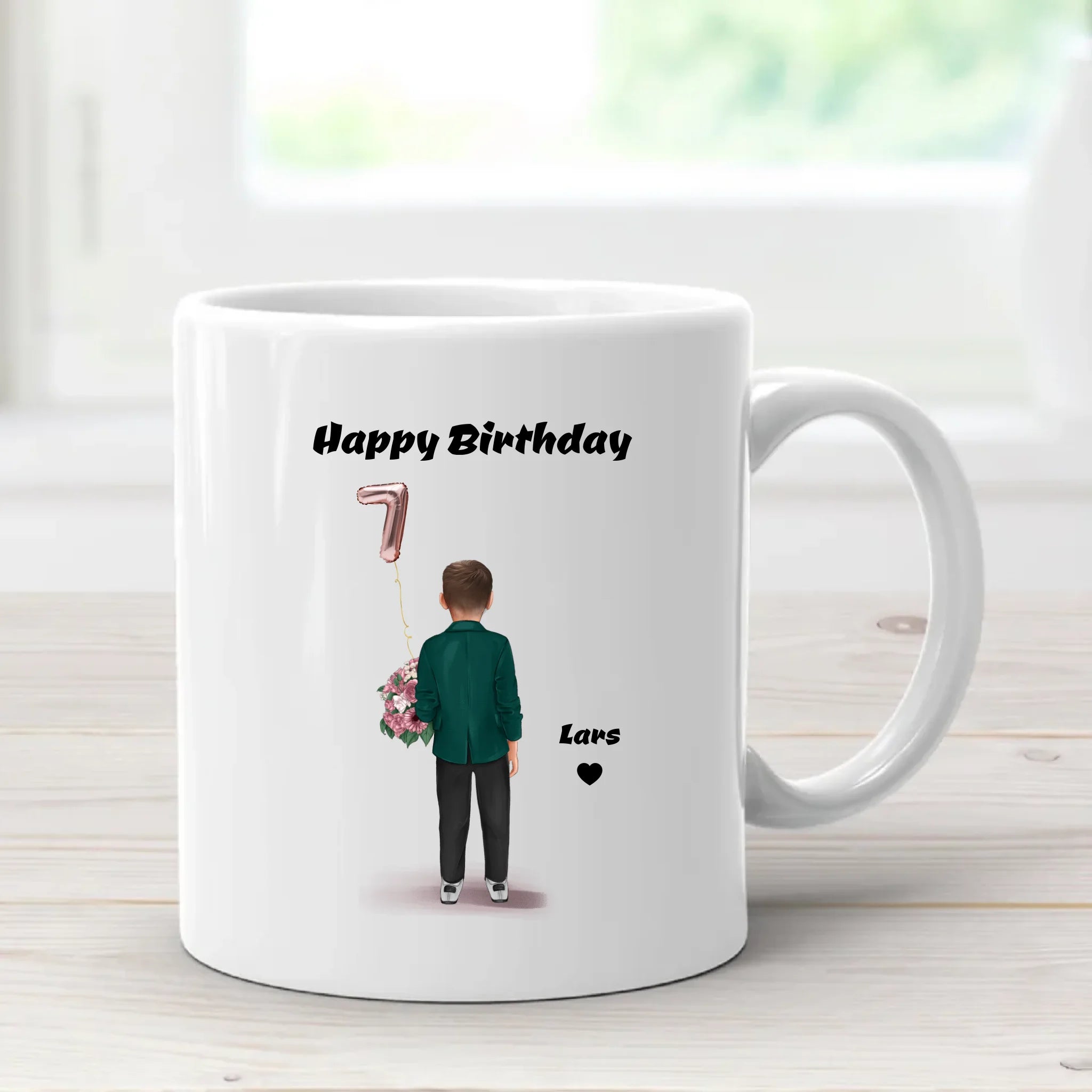 Kindergeburtstag Junge Tasse Geschenk personalisiert - Cantty