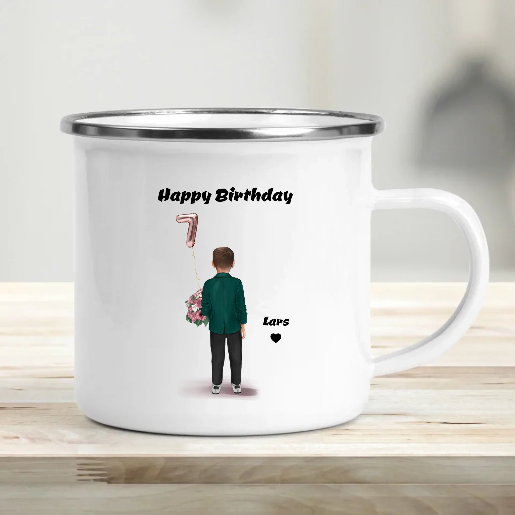 Kindergeburtstag Junge Tasse Geschenk personalisiert - Cantty