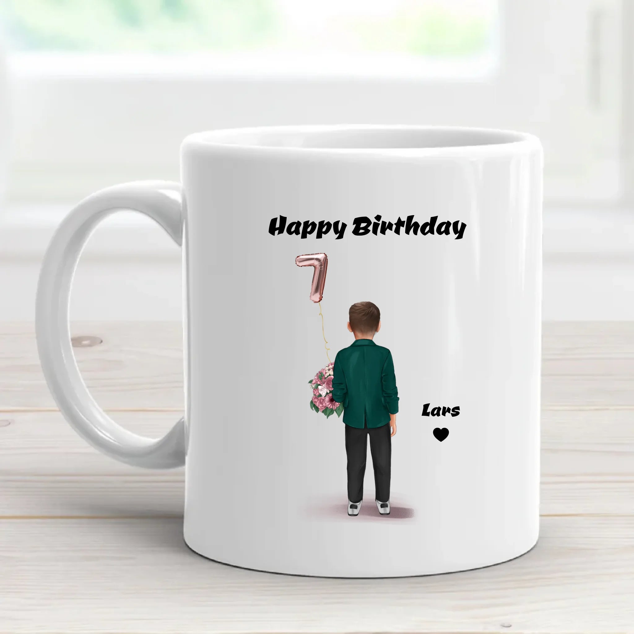 Kindergeburtstag Junge Tasse Geschenk personalisiert - Cantty