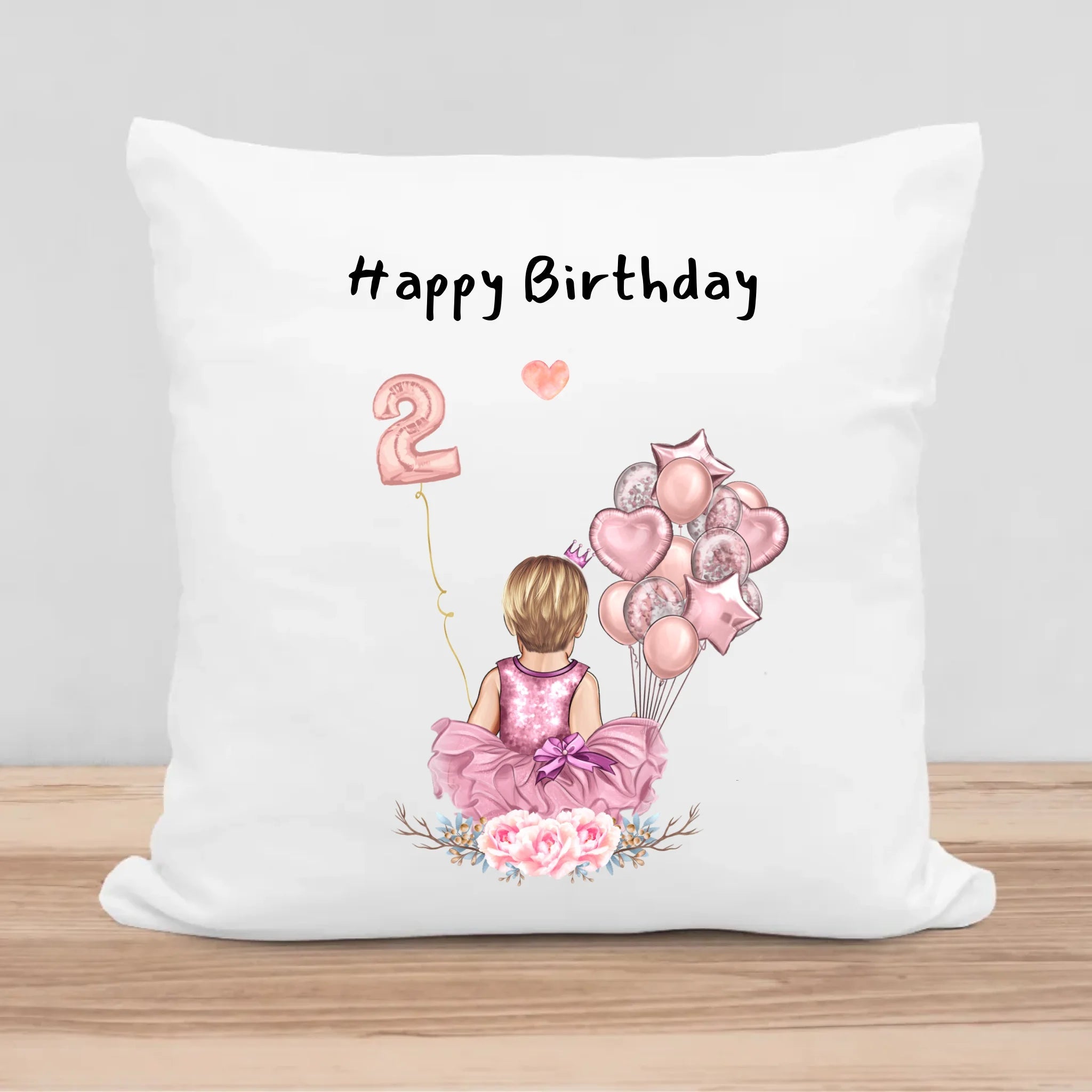 Kissen Geschenk für Mädchen zum 2. Geburtstag - Cantty