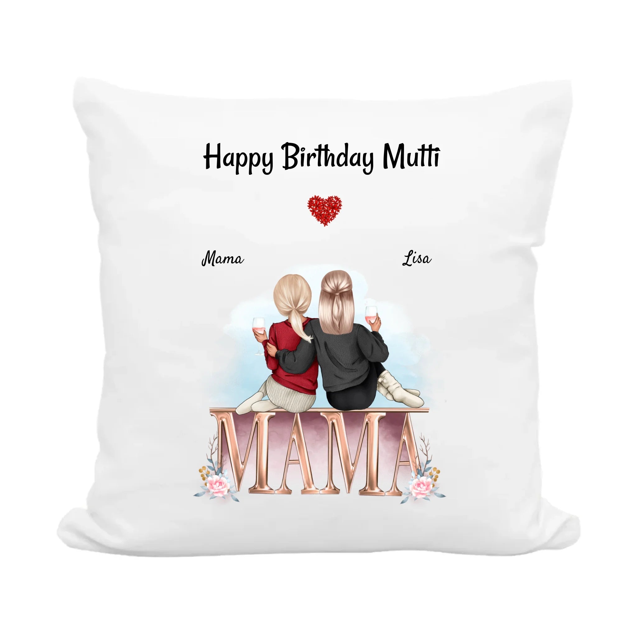 Kissen Mutter Tochter personalisiert Geburtstagsgeschenk - Cantty