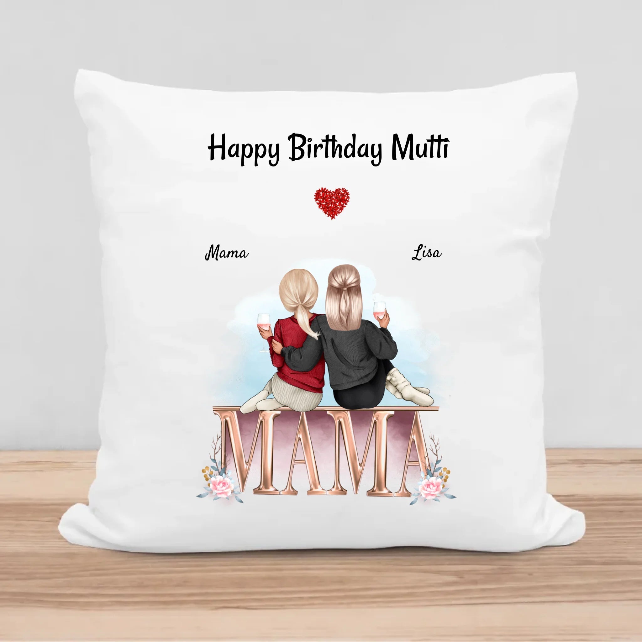 Kissen Mutter Tochter personalisiert Geburtstagsgeschenk - Cantty