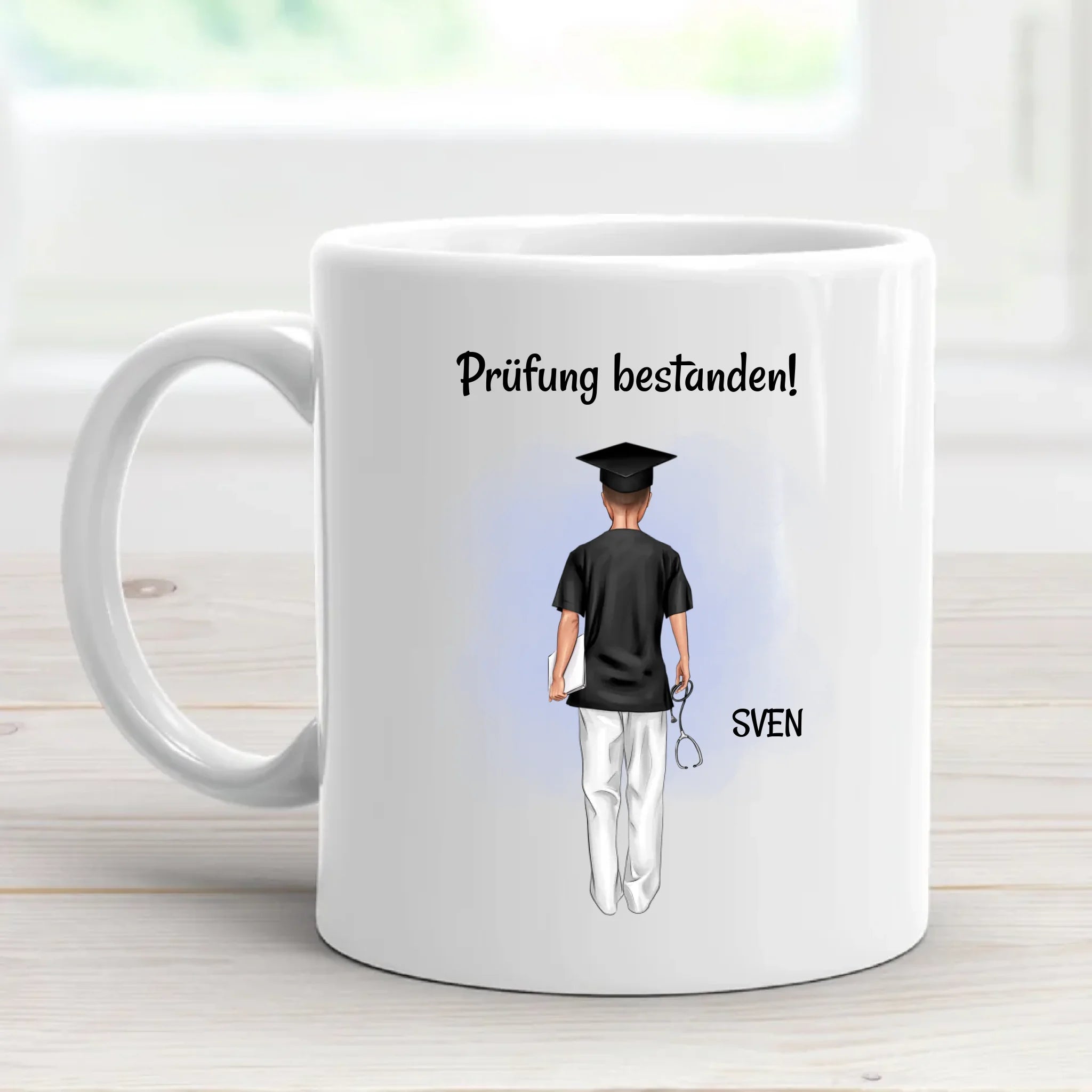 Krankenpfleger Mann Abschlussgeschenk Tasse personalisiert - Cantty