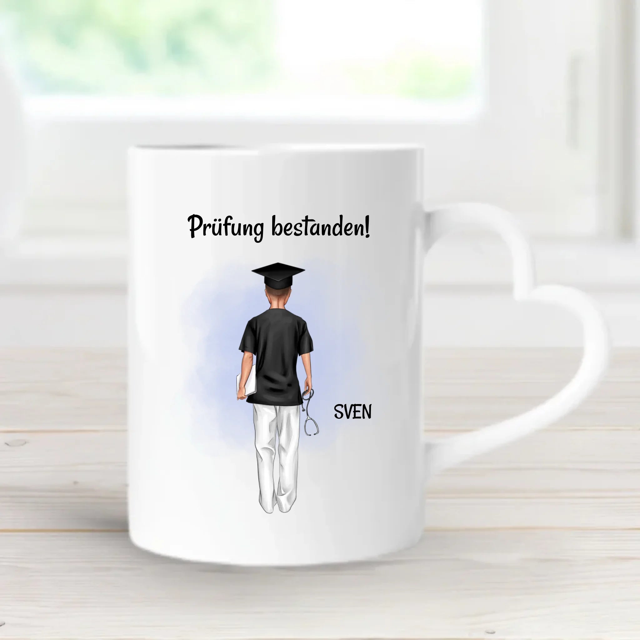 Krankenpfleger Mann Abschlussgeschenk Tasse personalisiert - Cantty