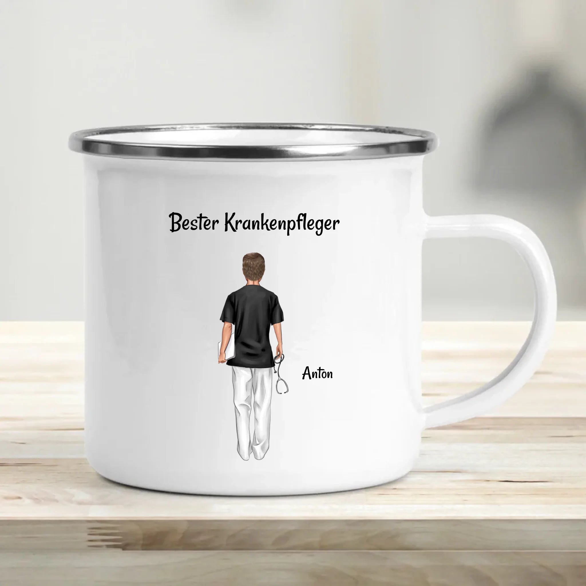 Krankenpfleger Mann Tasse personalisiert - Cantty