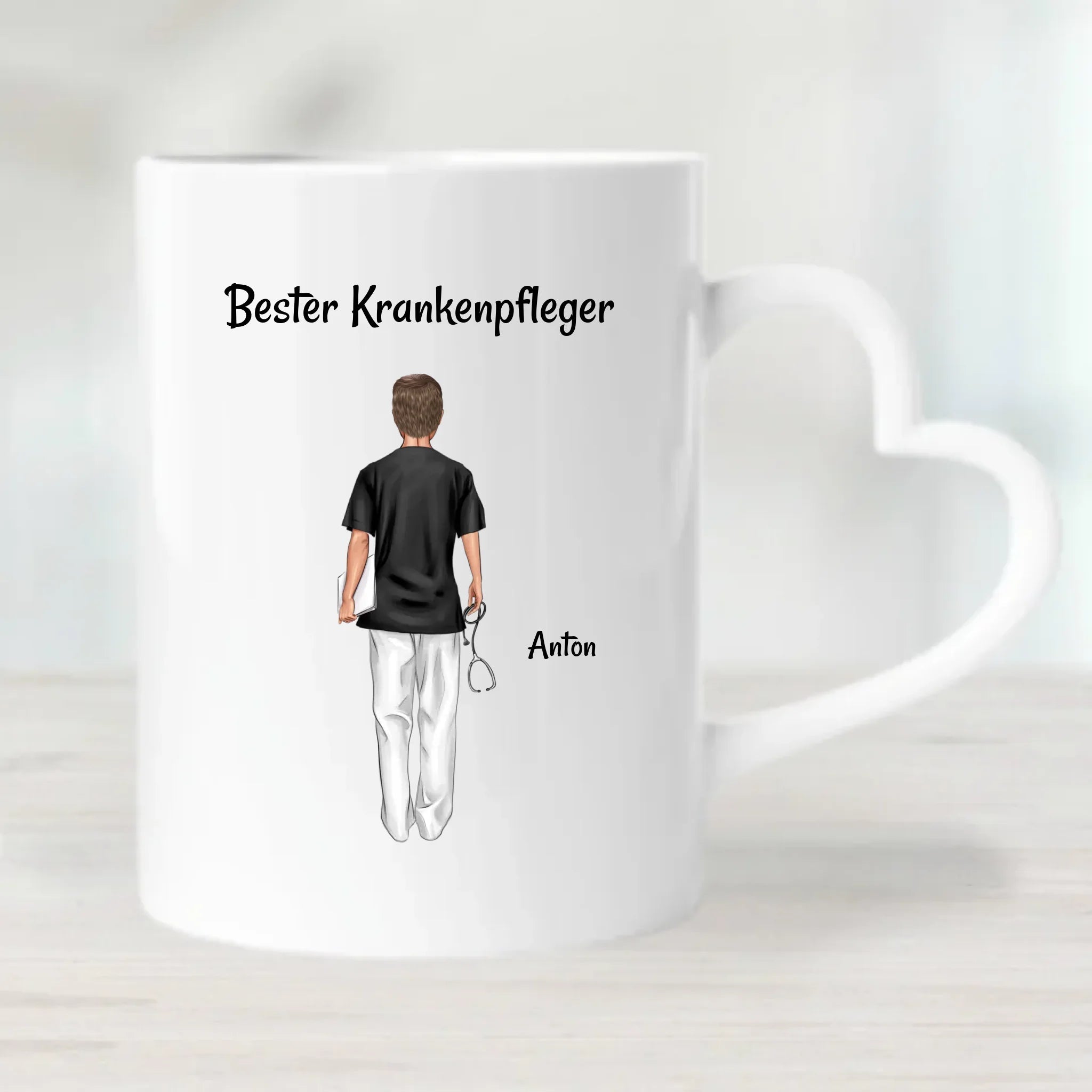 Krankenpfleger Mann Tasse personalisiert - Cantty