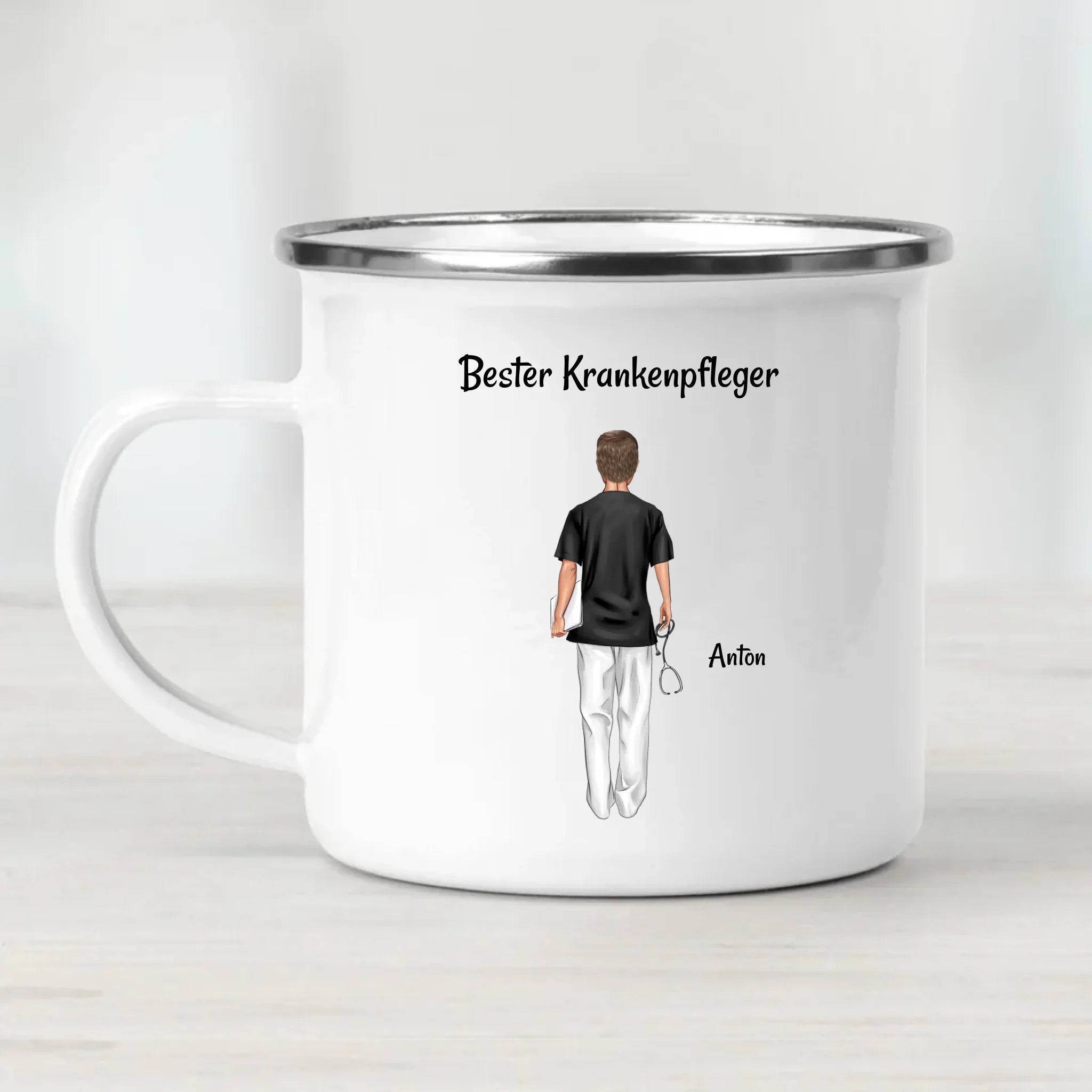 Krankenpfleger Mann Tasse personalisiert - Cantty