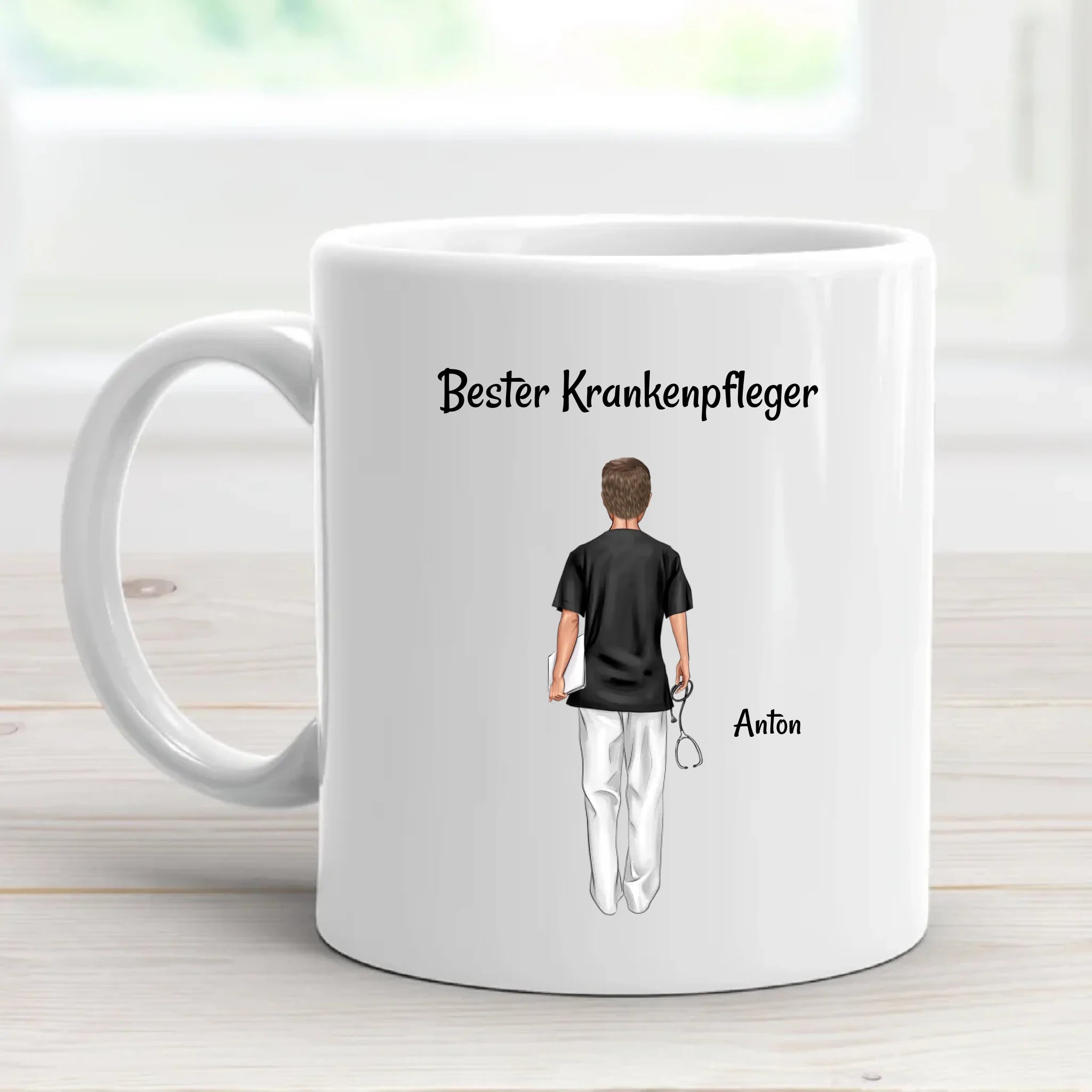 Krankenpfleger Mann Tasse personalisiert - Cantty