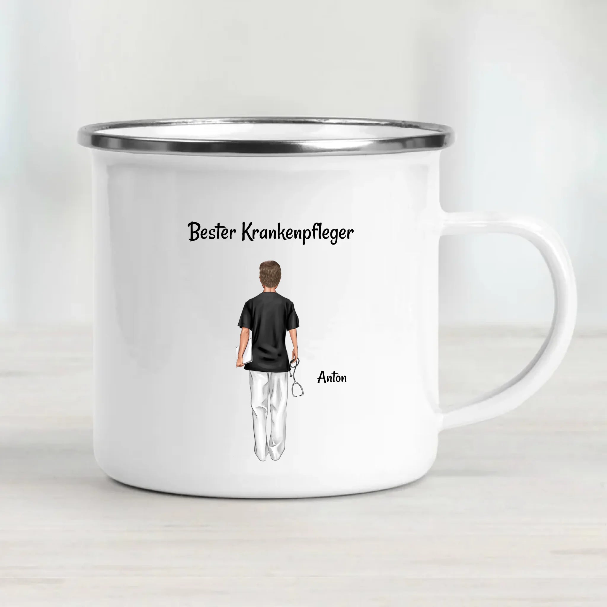 Krankenpfleger Mann Tasse personalisiert - Cantty