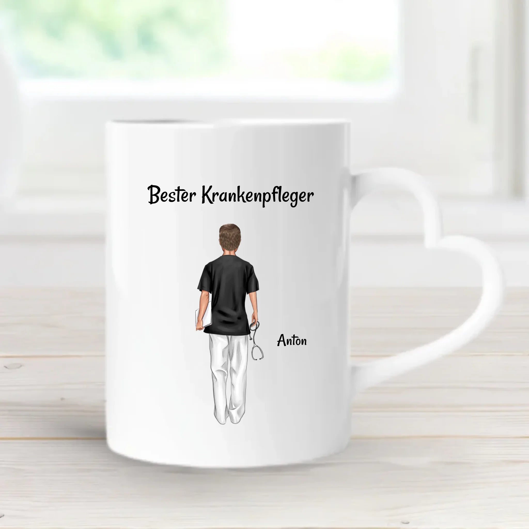 Krankenpfleger Mann Tasse personalisiert - Cantty