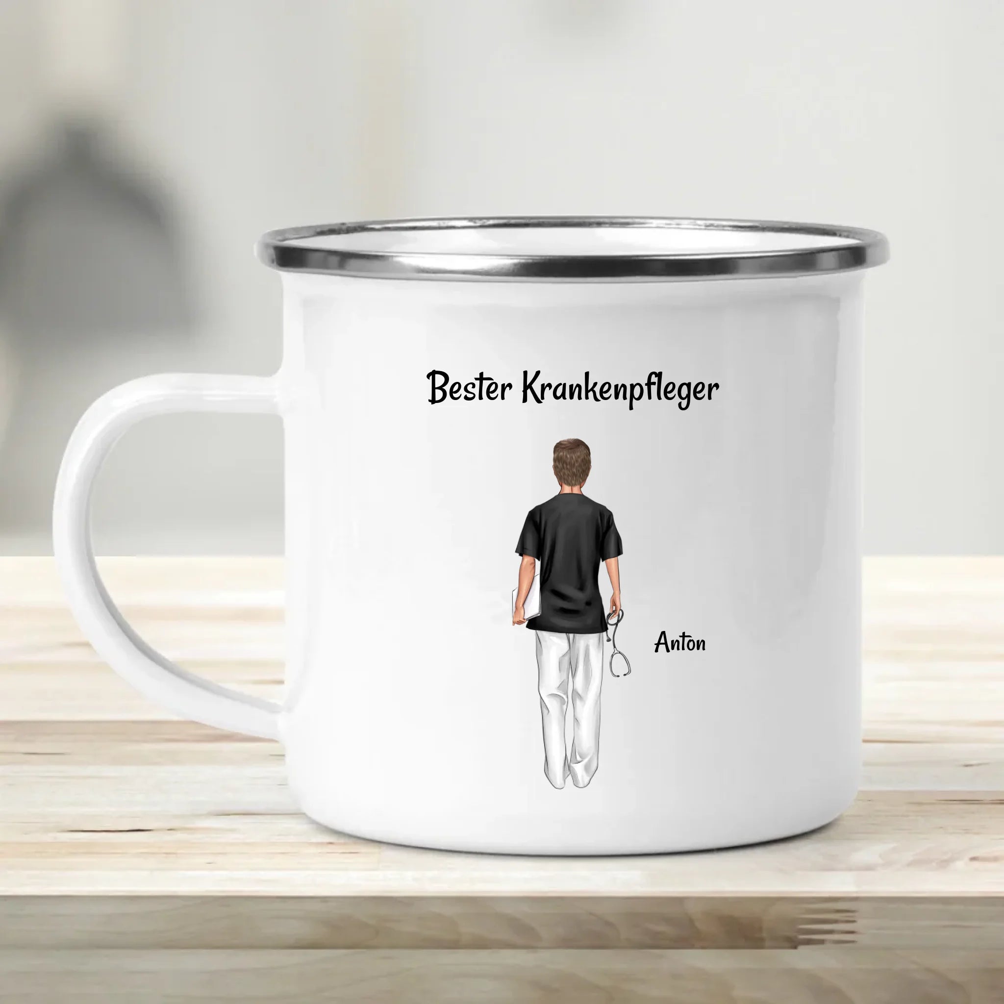 Krankenpfleger Mann Tasse personalisiert - Cantty