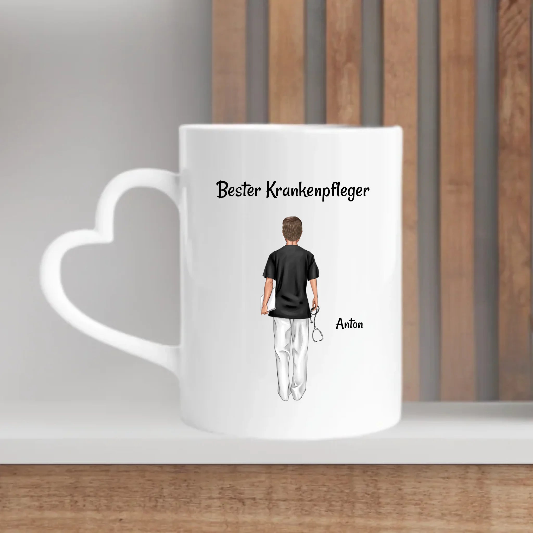 Krankenpfleger Mann Tasse personalisiert - Cantty