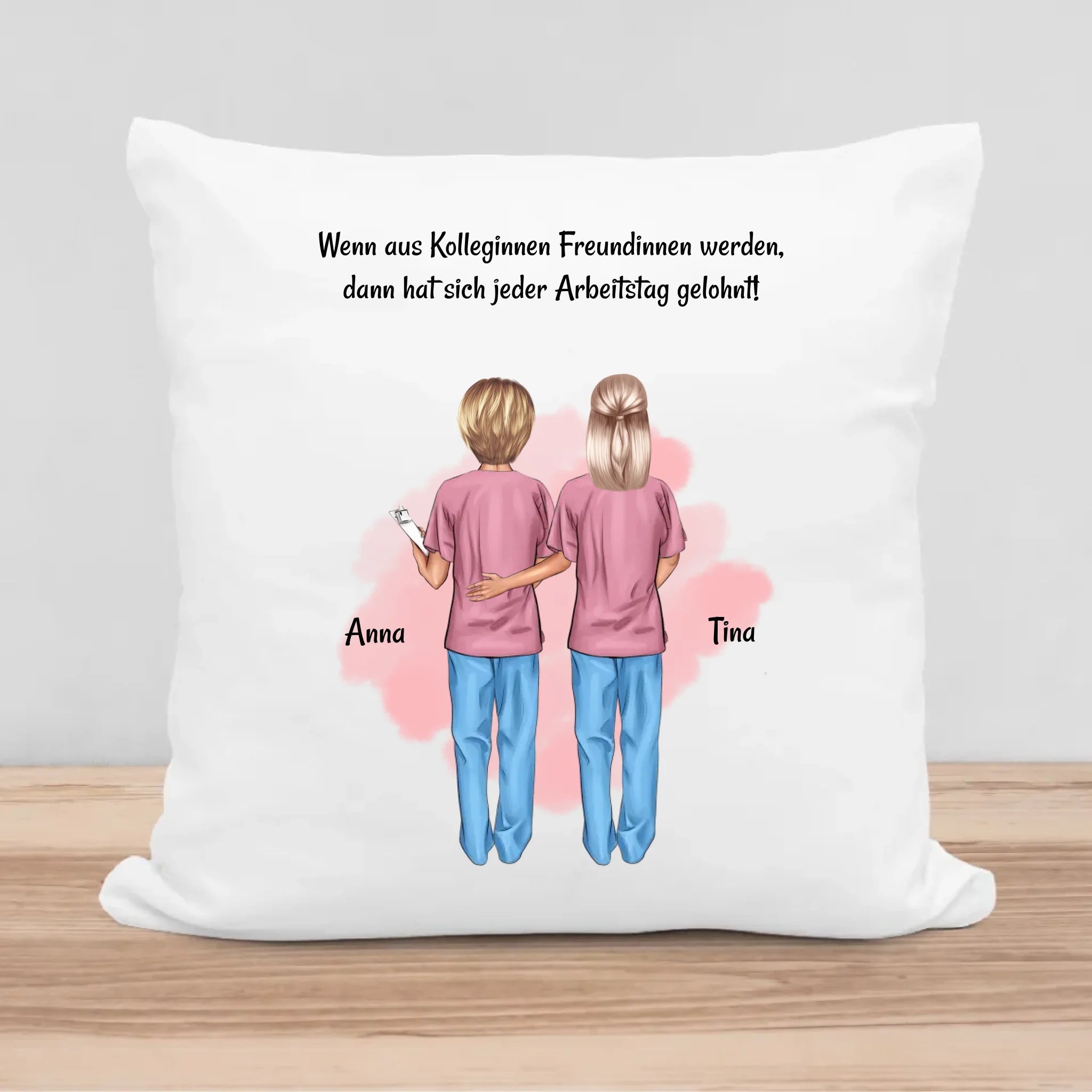 Krankenschwester Kolleginnen Kissen Geschenk personalisiert - Cantty