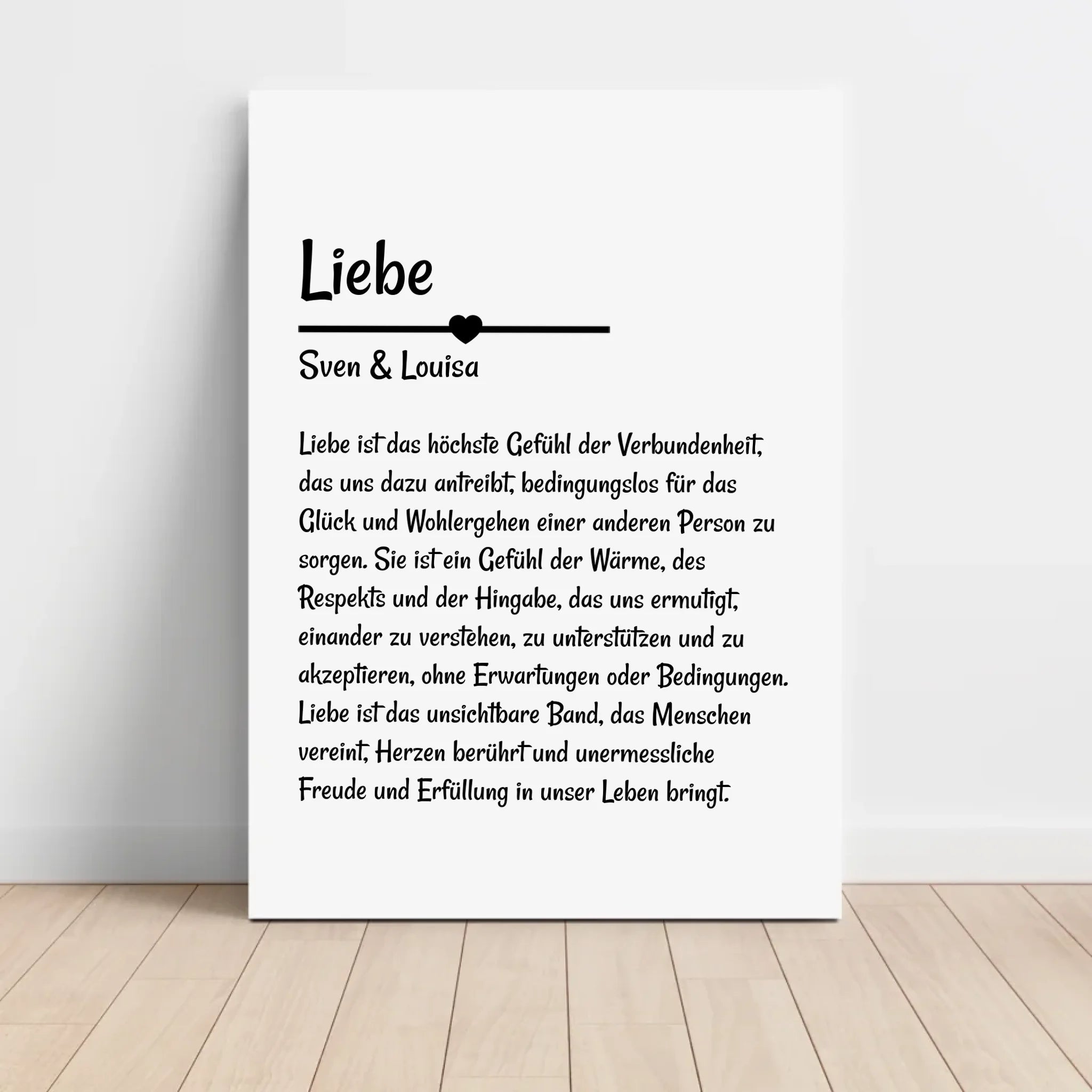 Liebe Definition Poster Geschenk personalisiert - Cantty