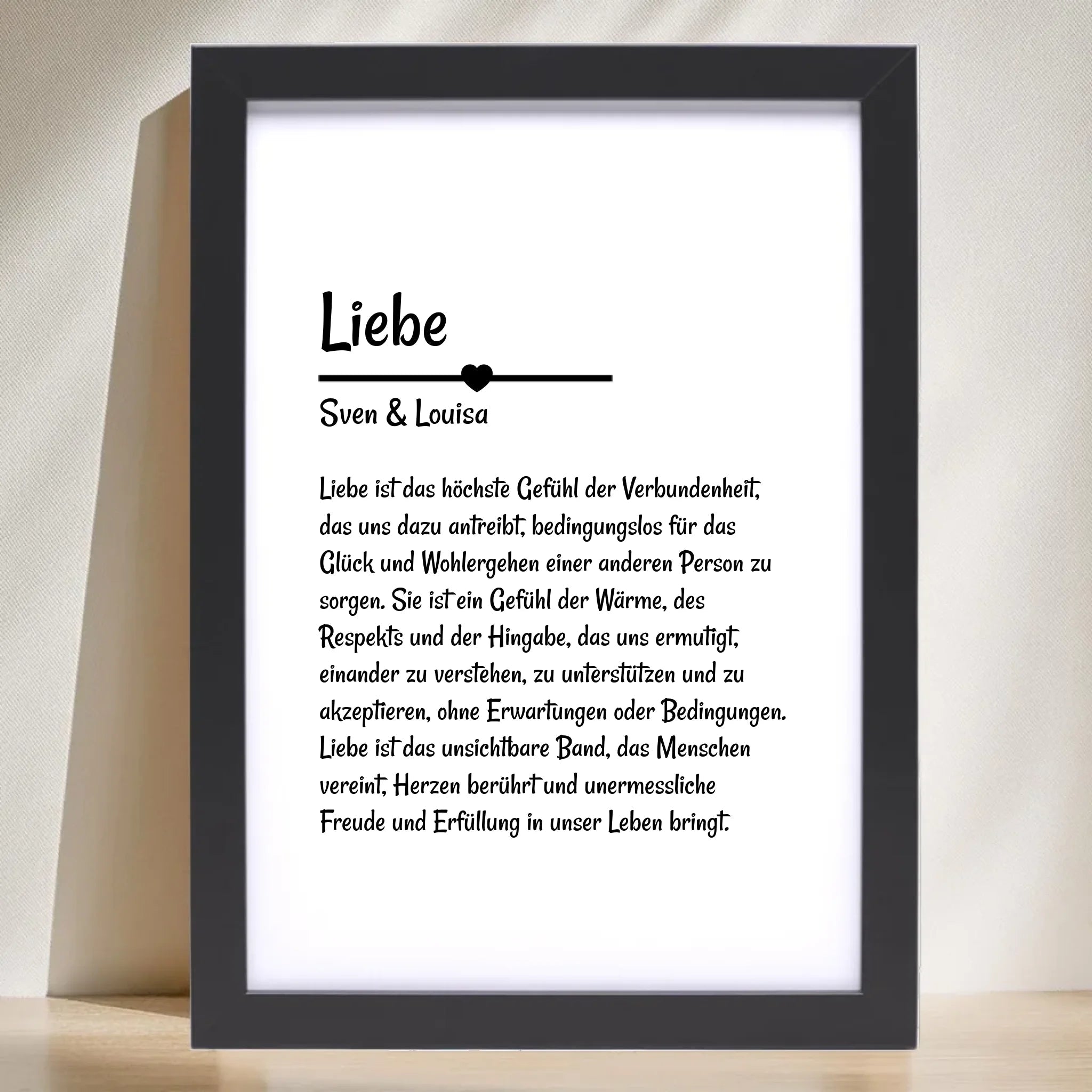 Liebe Definition Poster Geschenk personalisiert - Cantty