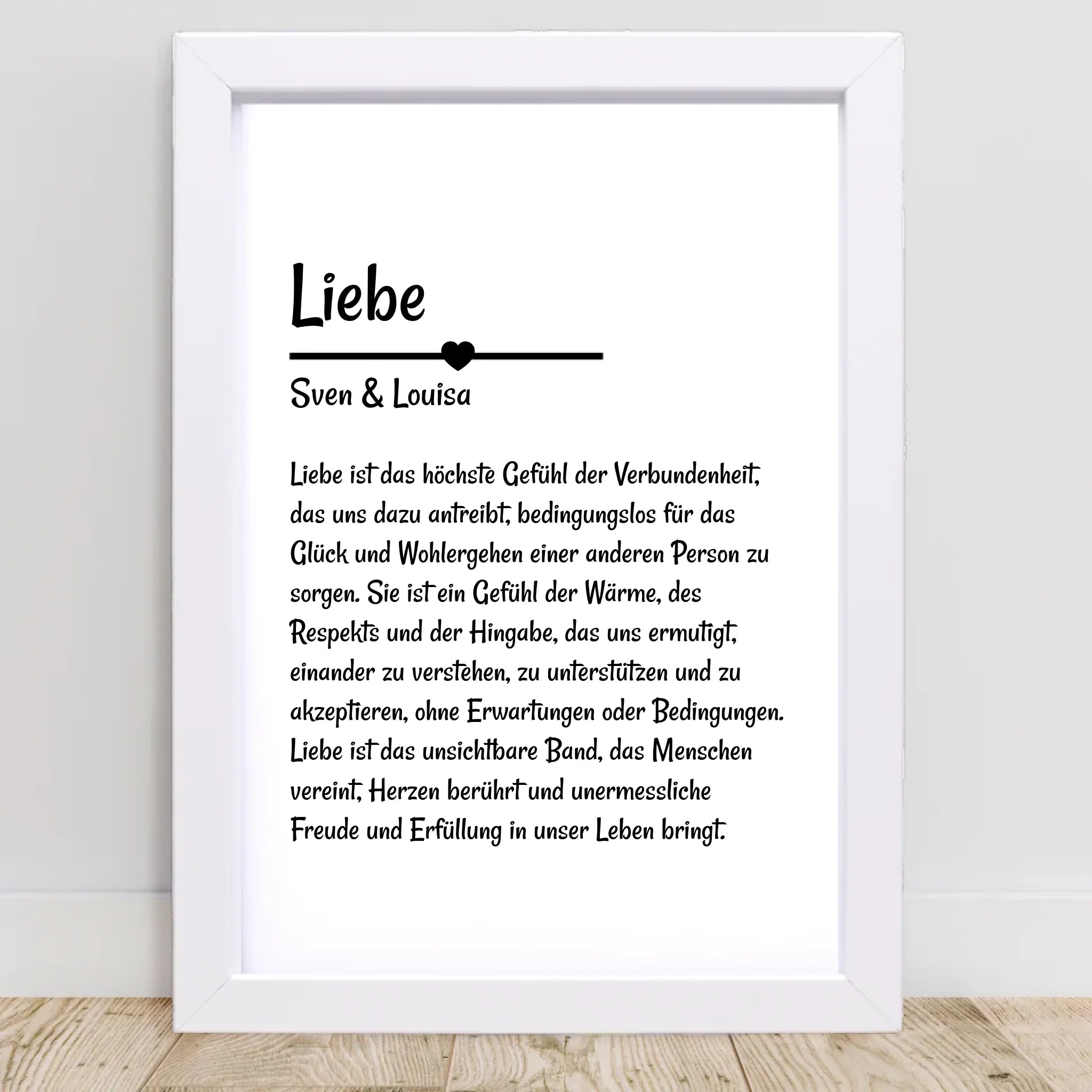 Liebe Definition Poster Geschenk personalisiert - Cantty