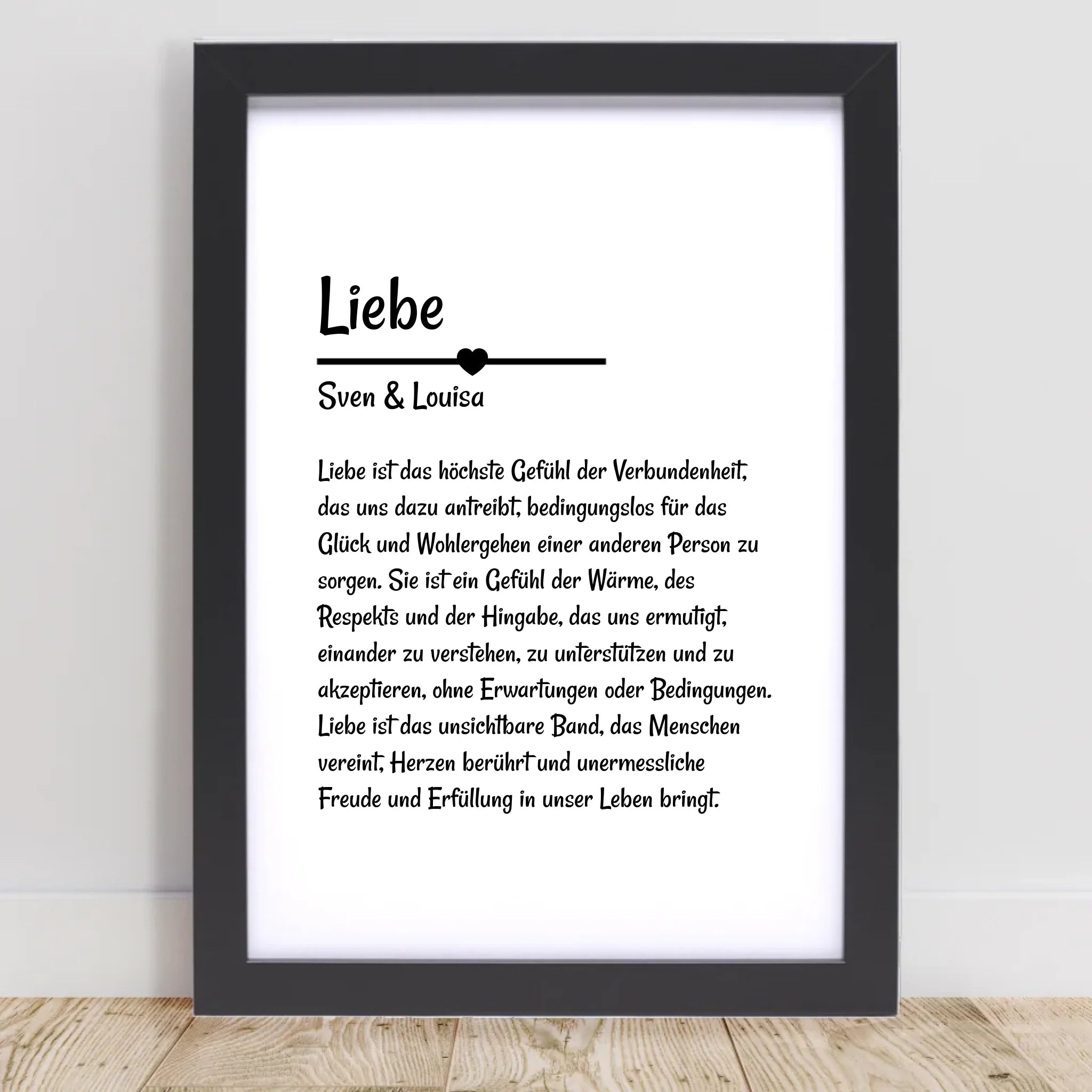 Liebe Definition Poster Geschenk personalisiert - Cantty