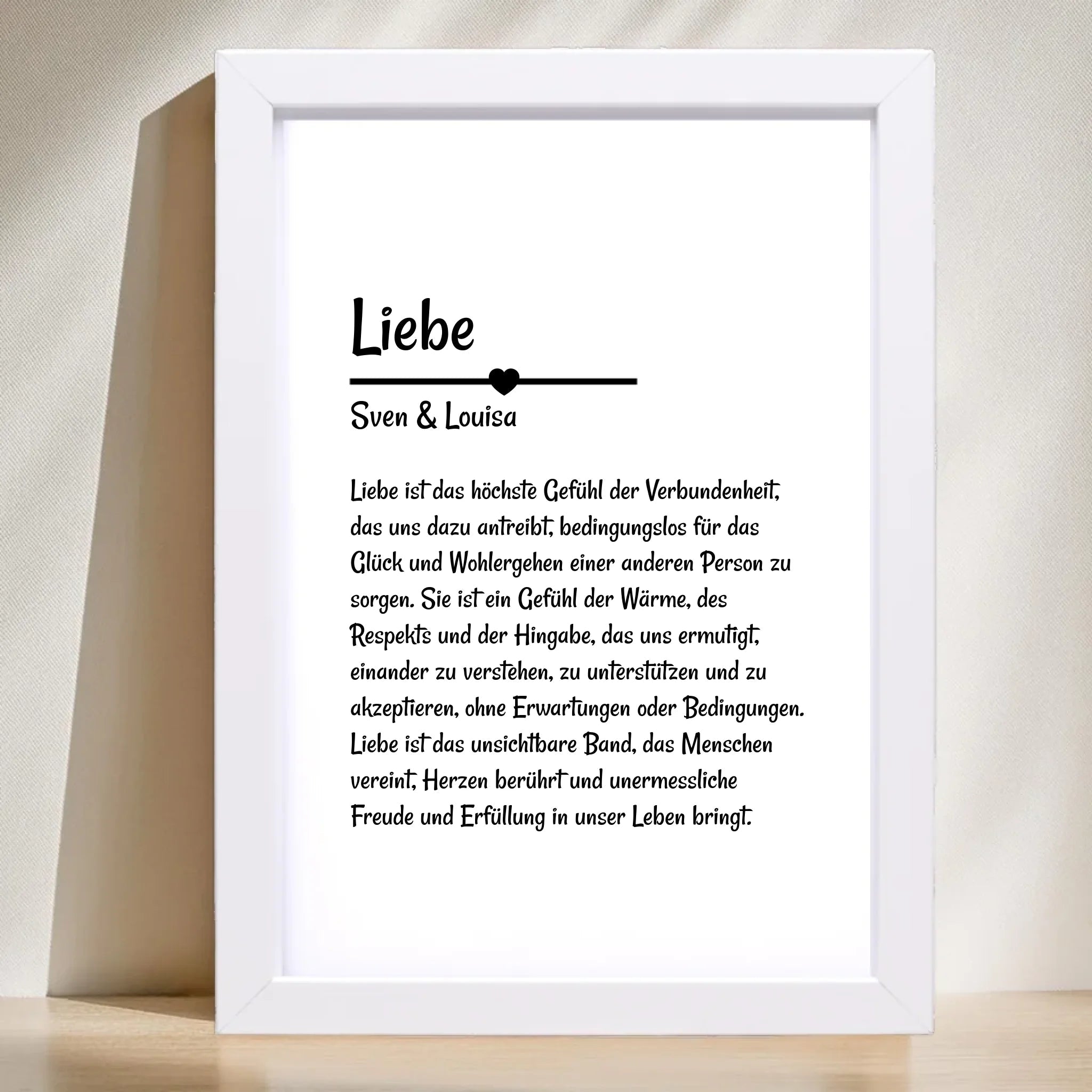 Liebe Definition Poster Geschenk personalisiert - Cantty