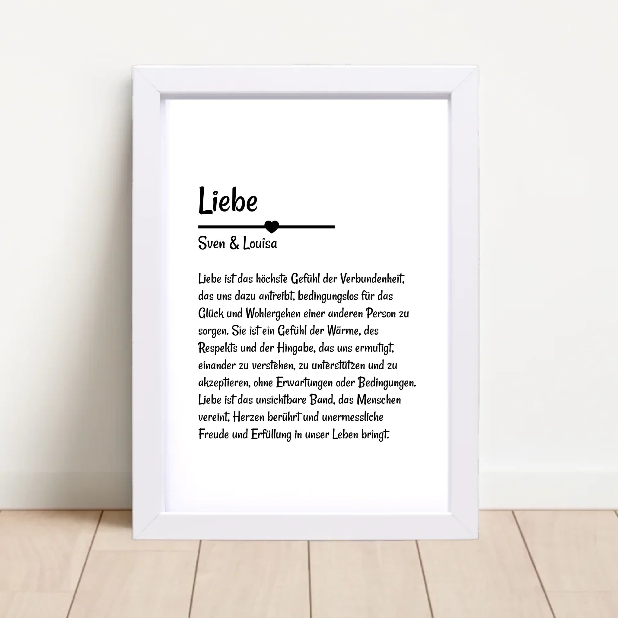 Liebe Definition Poster Geschenk personalisiert - Cantty