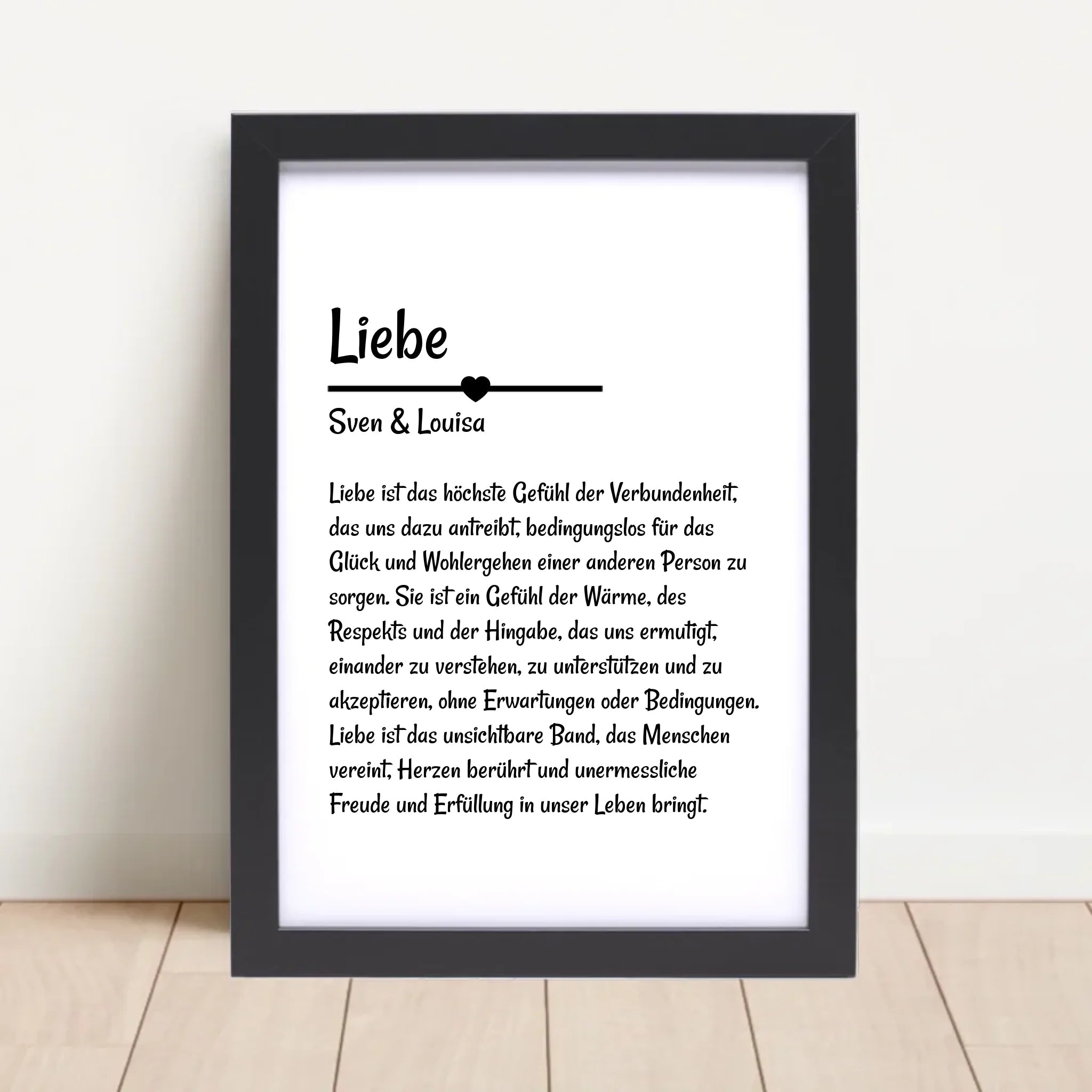 Liebe Definition Poster Geschenk personalisiert - Cantty
