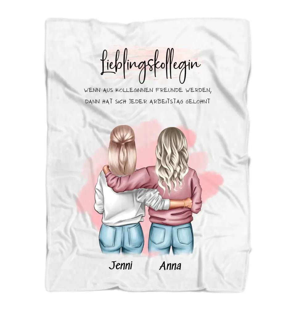 Lieblingskollegin Geschenk Decke personalisiert - Cantty