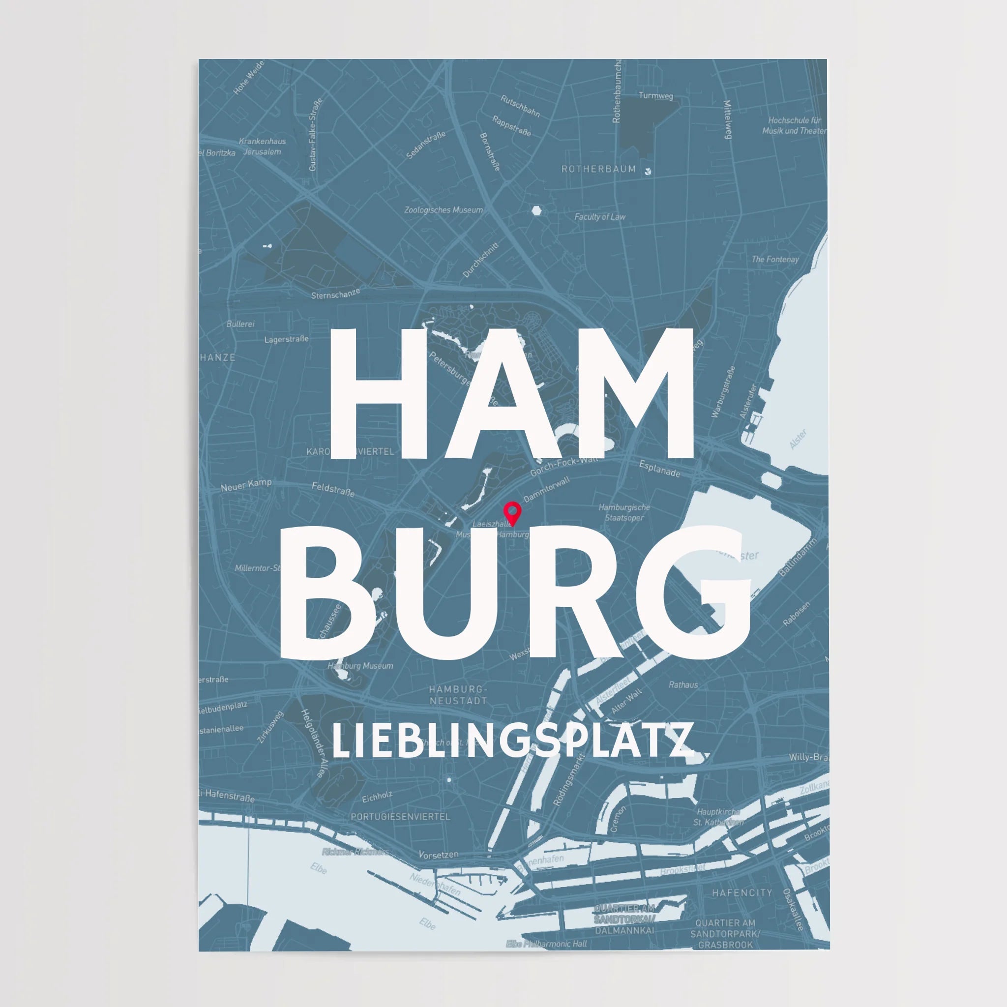 Lieblingsplatz Koordinaten Stadtkarte Poster personalisiert - Cantty