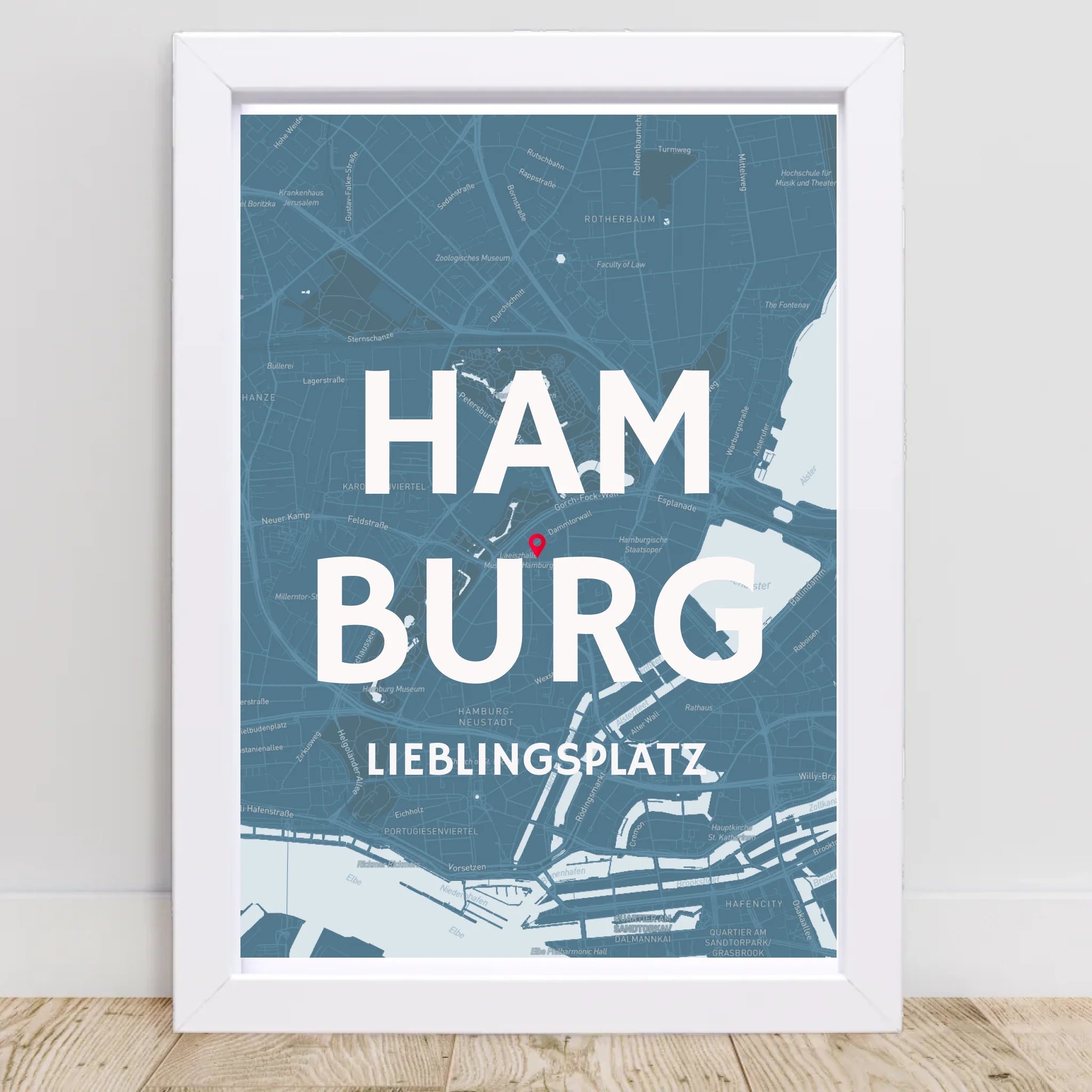 Lieblingsplatz Koordinaten Stadtkarte Poster personalisiert - Cantty