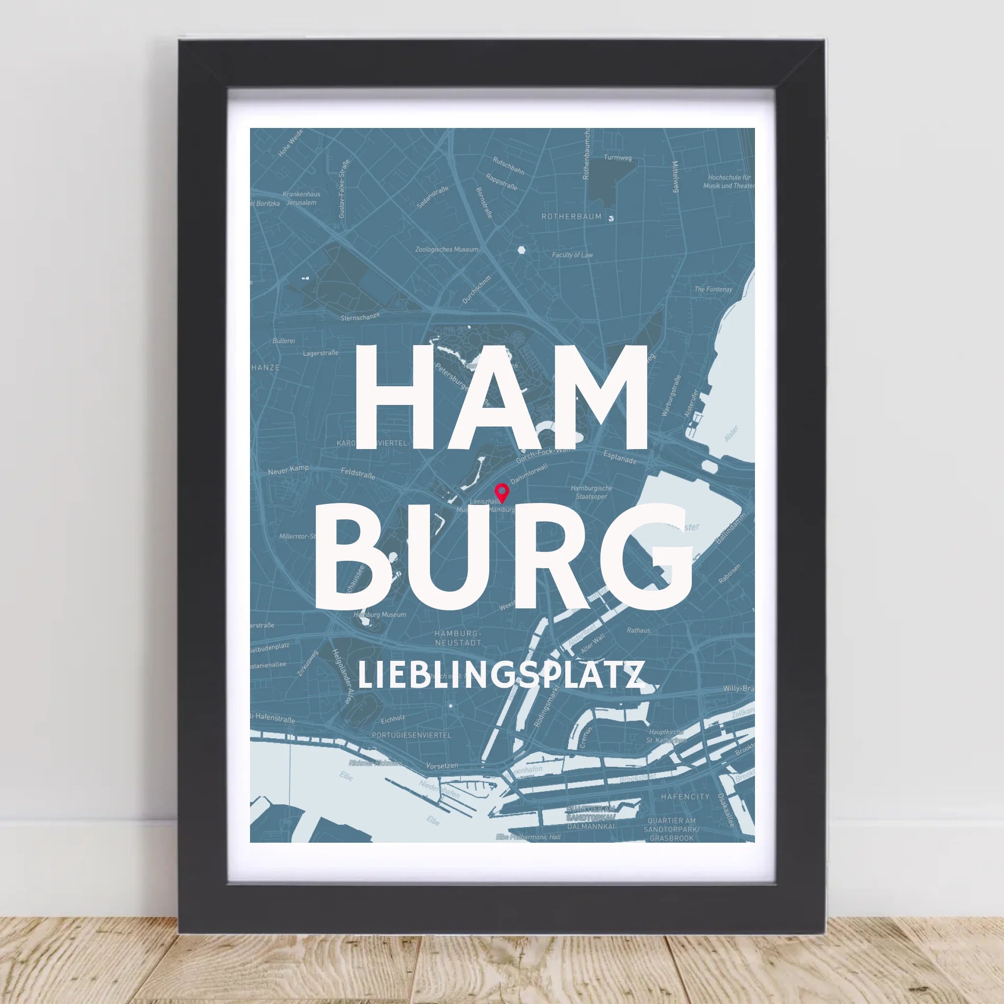 Lieblingsplatz Koordinaten Stadtkarte Poster personalisiert - Cantty