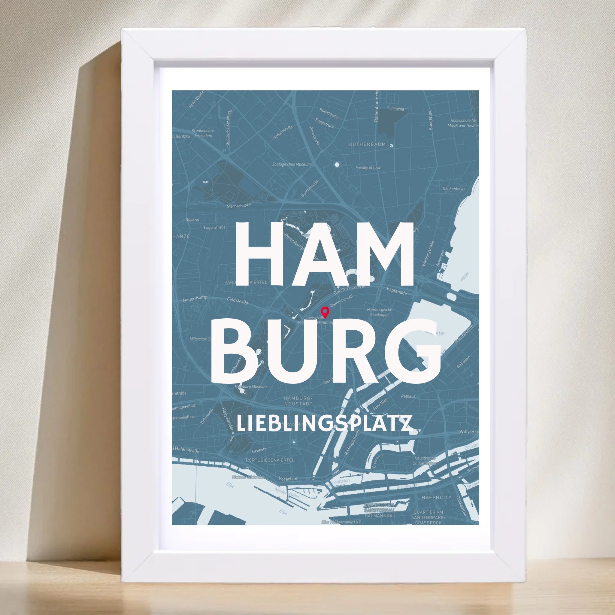 Lieblingsplatz Koordinaten Stadtkarte Poster personalisiert - Cantty