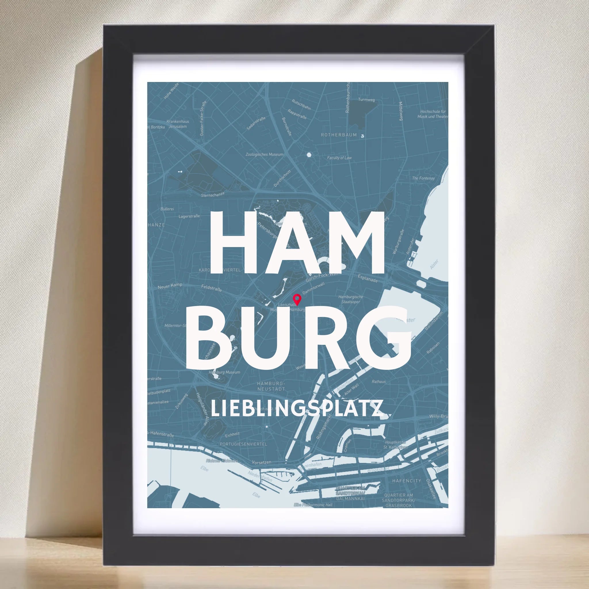 Lieblingsplatz Koordinaten Stadtkarte Poster personalisiert - Cantty