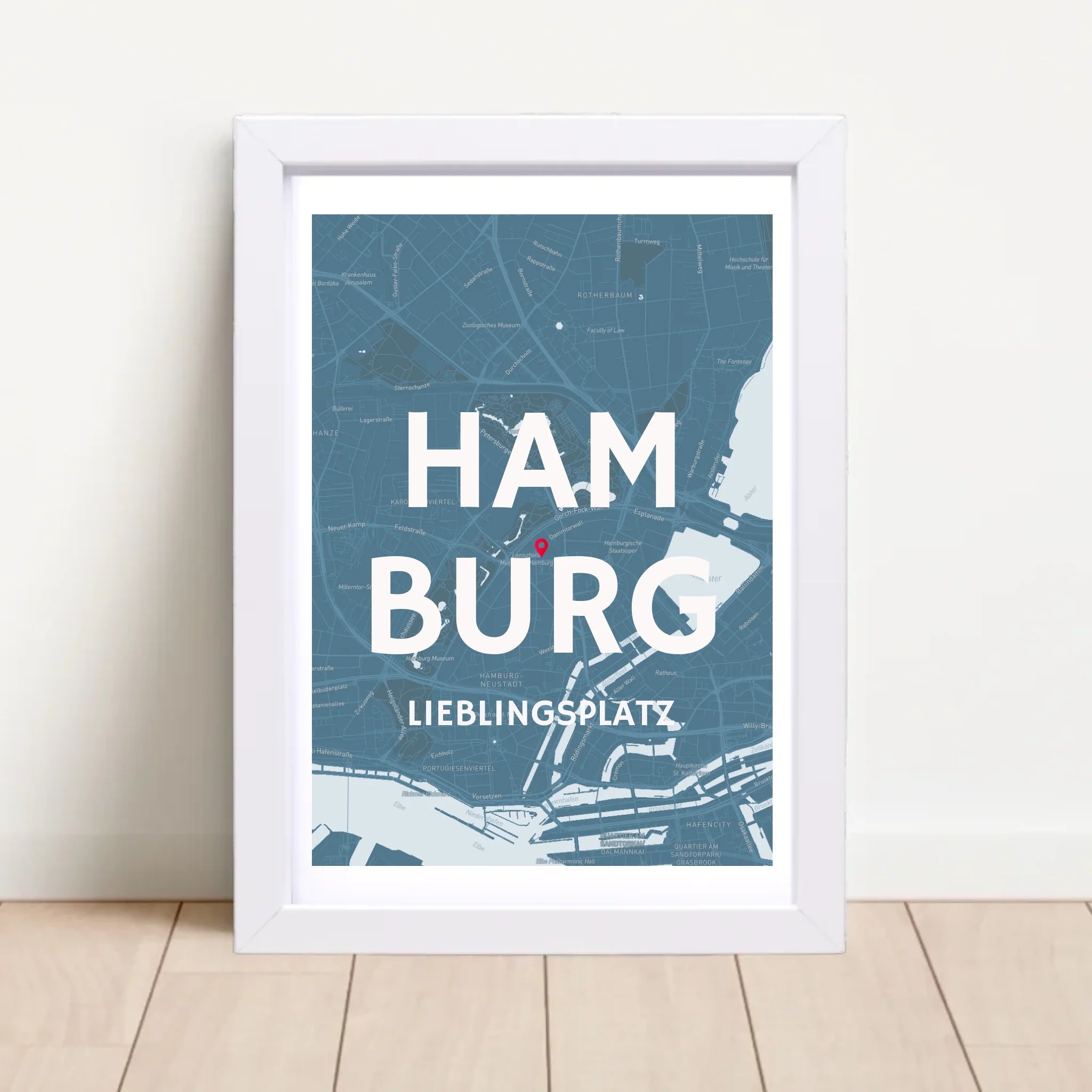 Lieblingsplatz Koordinaten Stadtkarte Poster personalisiert - Cantty