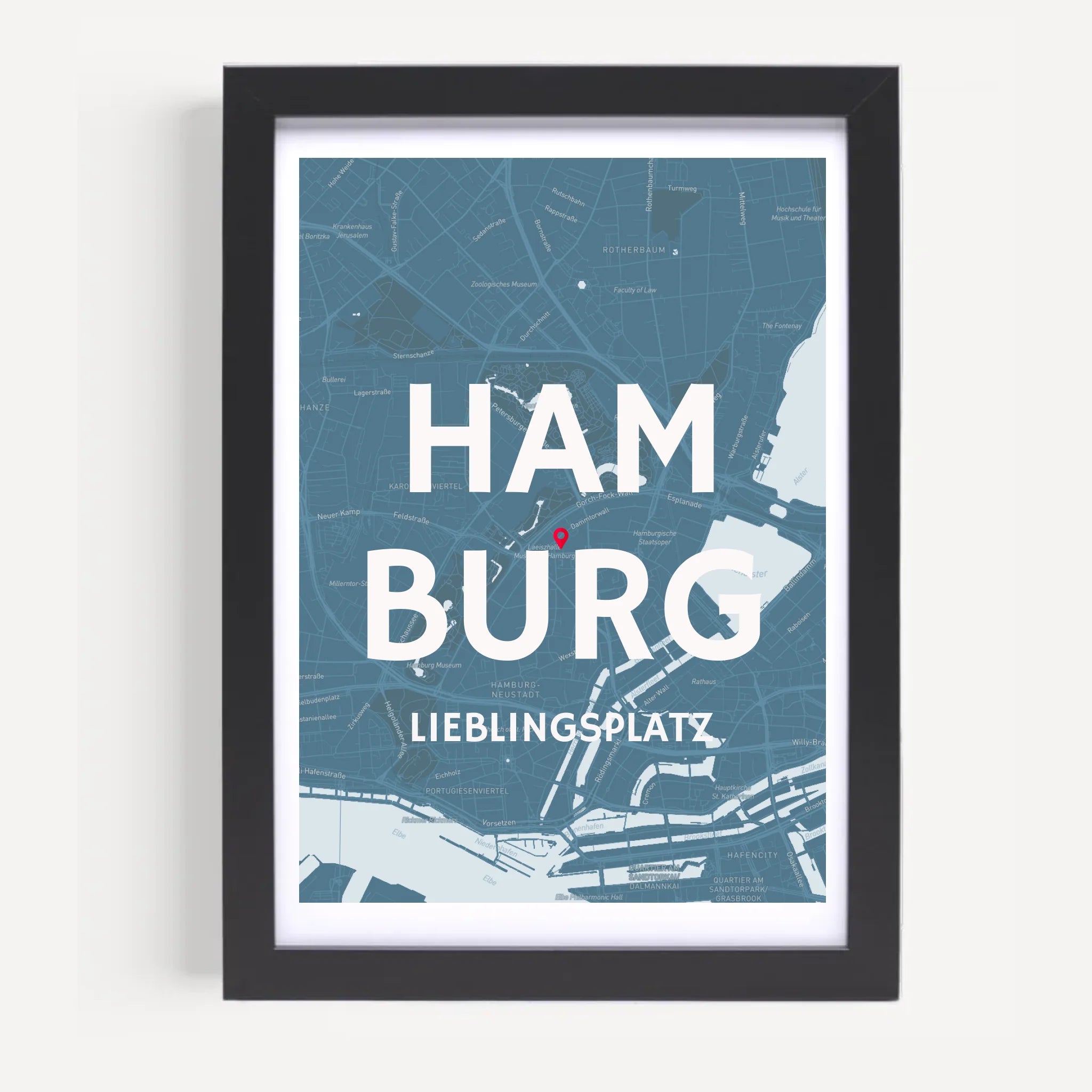 Lieblingsplatz Koordinaten Stadtkarte Poster personalisiert - Cantty