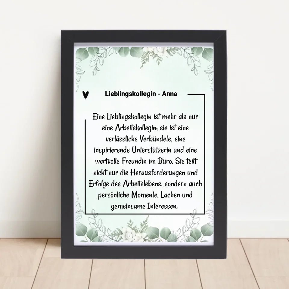 Lielingskollegin Definition Poster Geschenk personalisiert - Cantty