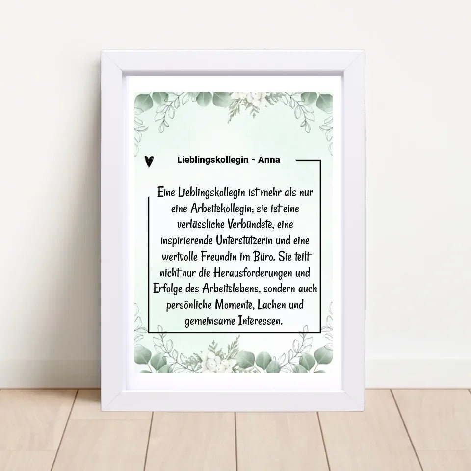 Lielingskollegin Definition Poster Geschenk personalisiert - Cantty