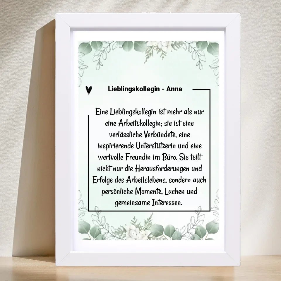 Lielingskollegin Definition Poster Geschenk personalisiert - Cantty