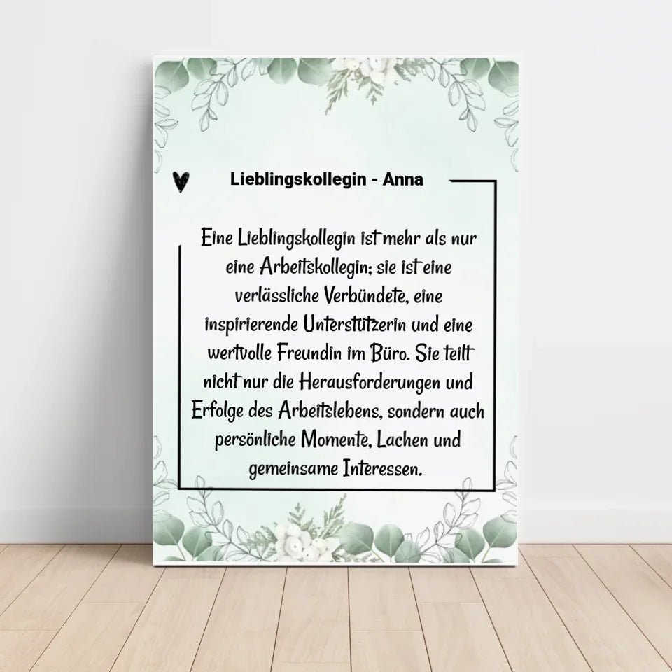 Lielingskollegin Definition Poster Geschenk personalisiert - Cantty