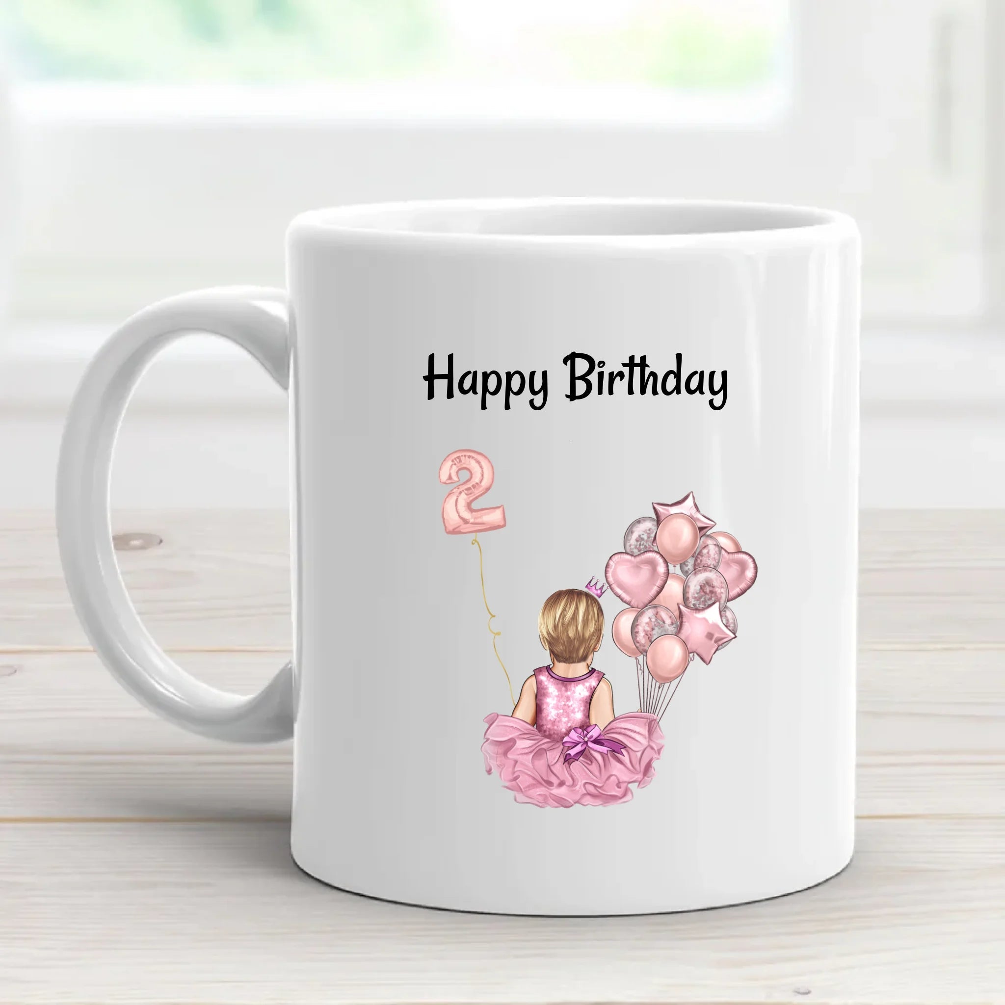 Mädchen 2. Geburtstag Geschenk Tasse mit Namen - Cantty