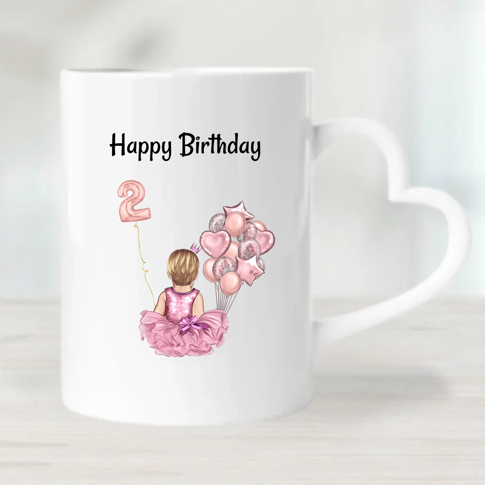 Mädchen 2. Geburtstag Geschenk Tasse mit Namen - Cantty