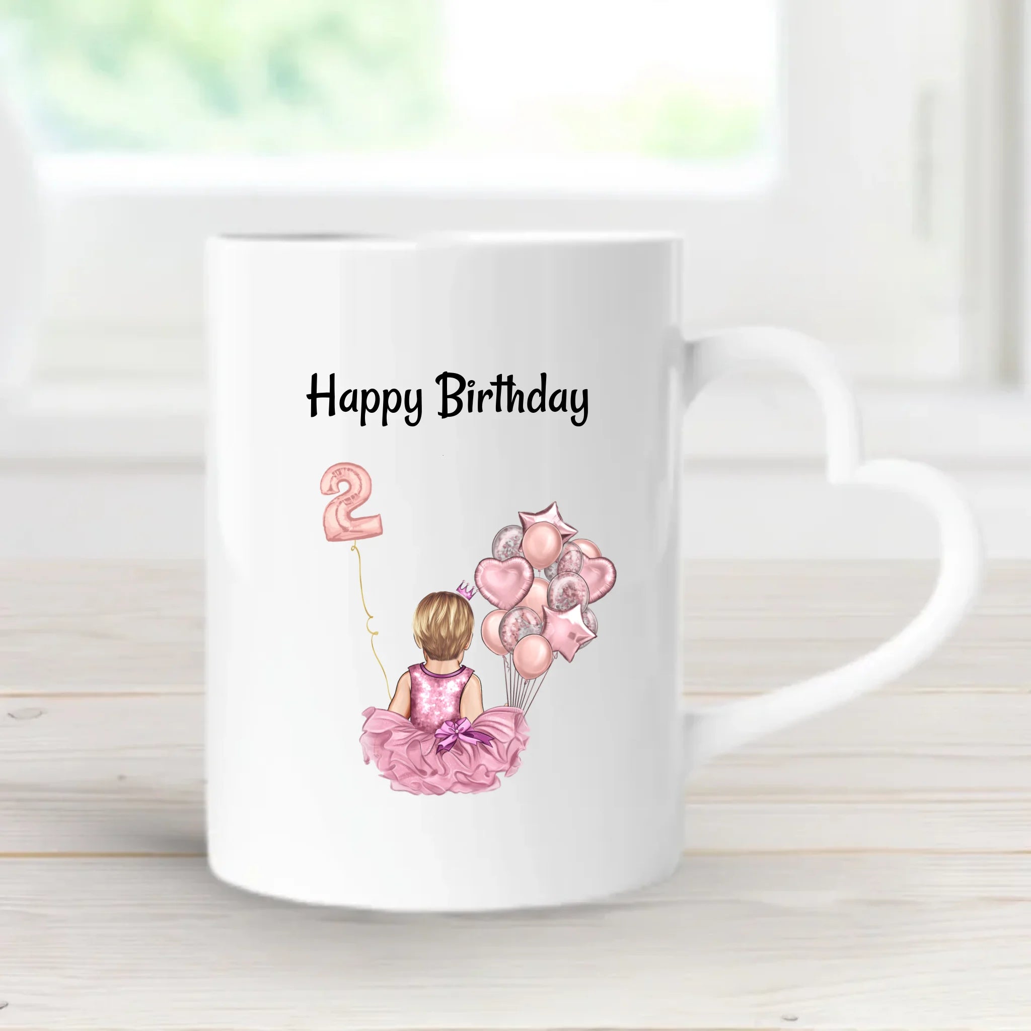 Mädchen 2. Geburtstag Geschenk Tasse mit Namen - Cantty
