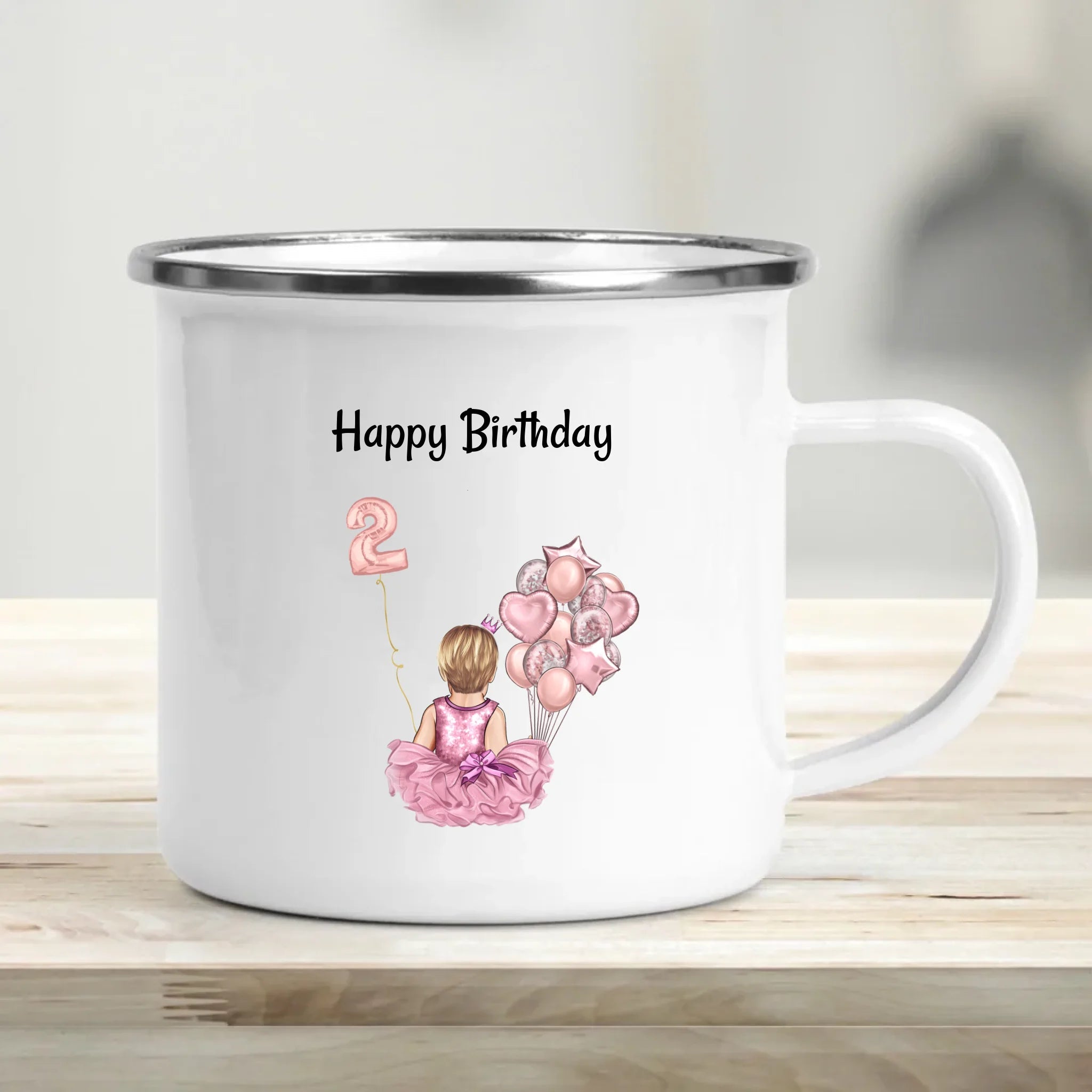 Mädchen 2. Geburtstag Geschenk Tasse mit Namen - Cantty