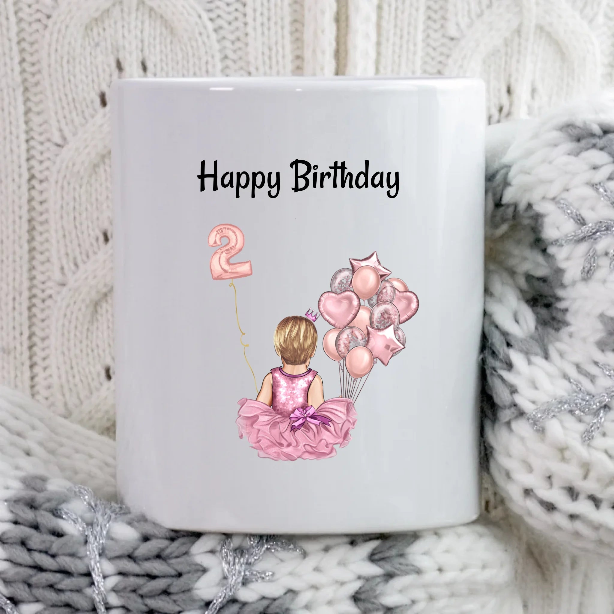 Mädchen 2. Geburtstag Geschenk Tasse mit Namen - Cantty
