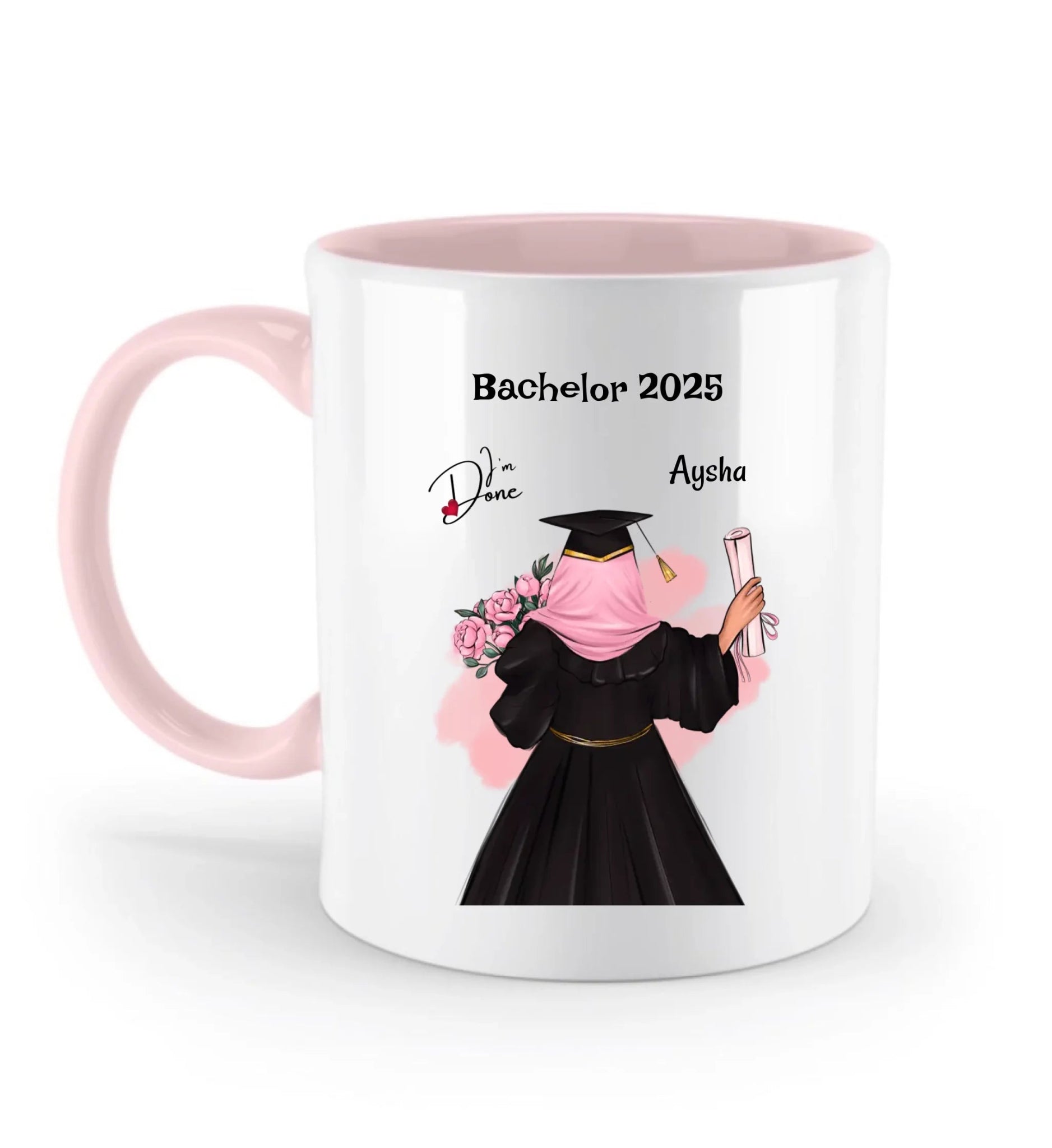Mädchen mit Kopftuch Bachelor Studium Tasse Abschlussgeschenk - Cantty