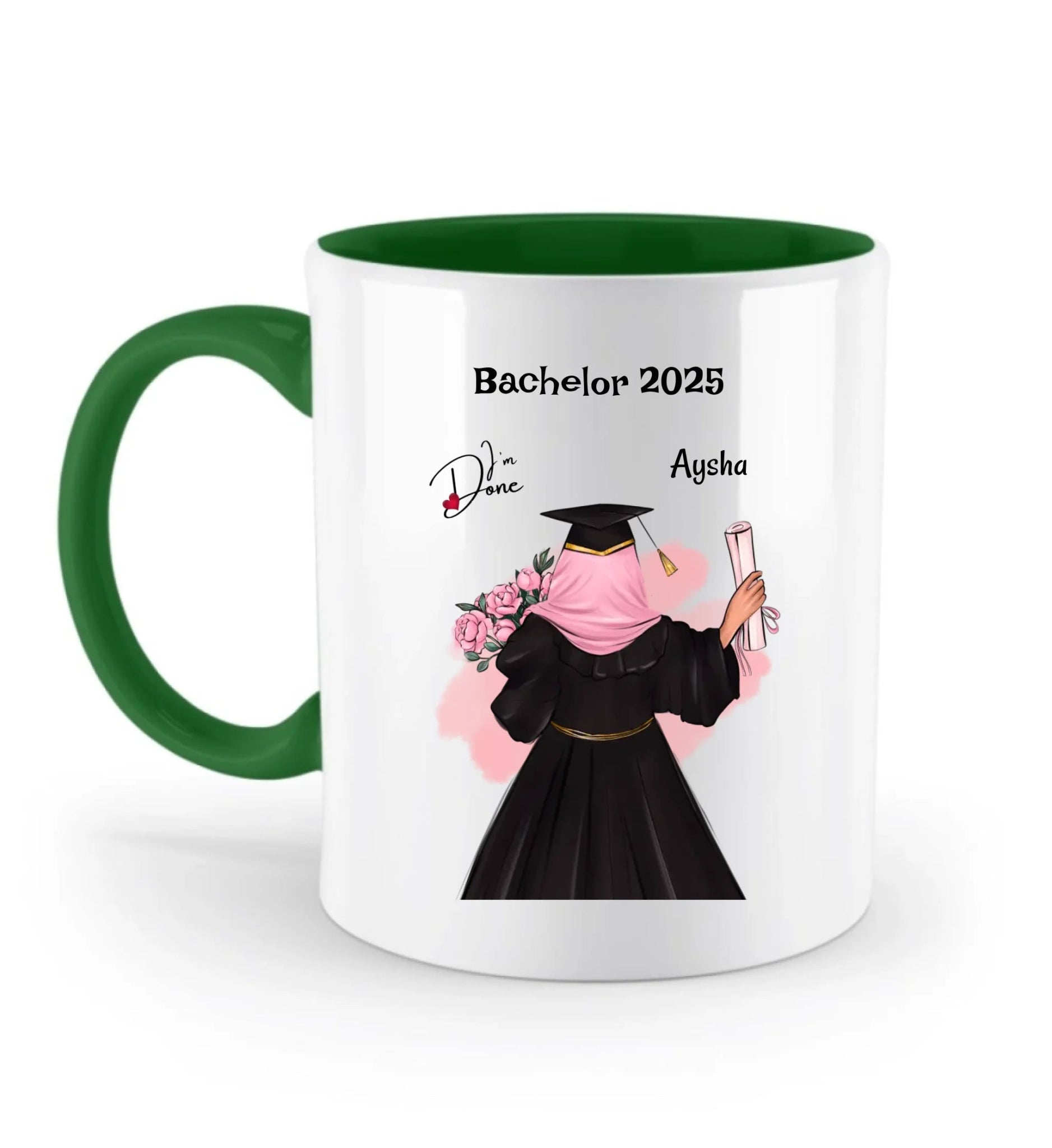 Mädchen mit Kopftuch Bachelor Studium Tasse Abschlussgeschenk - Cantty