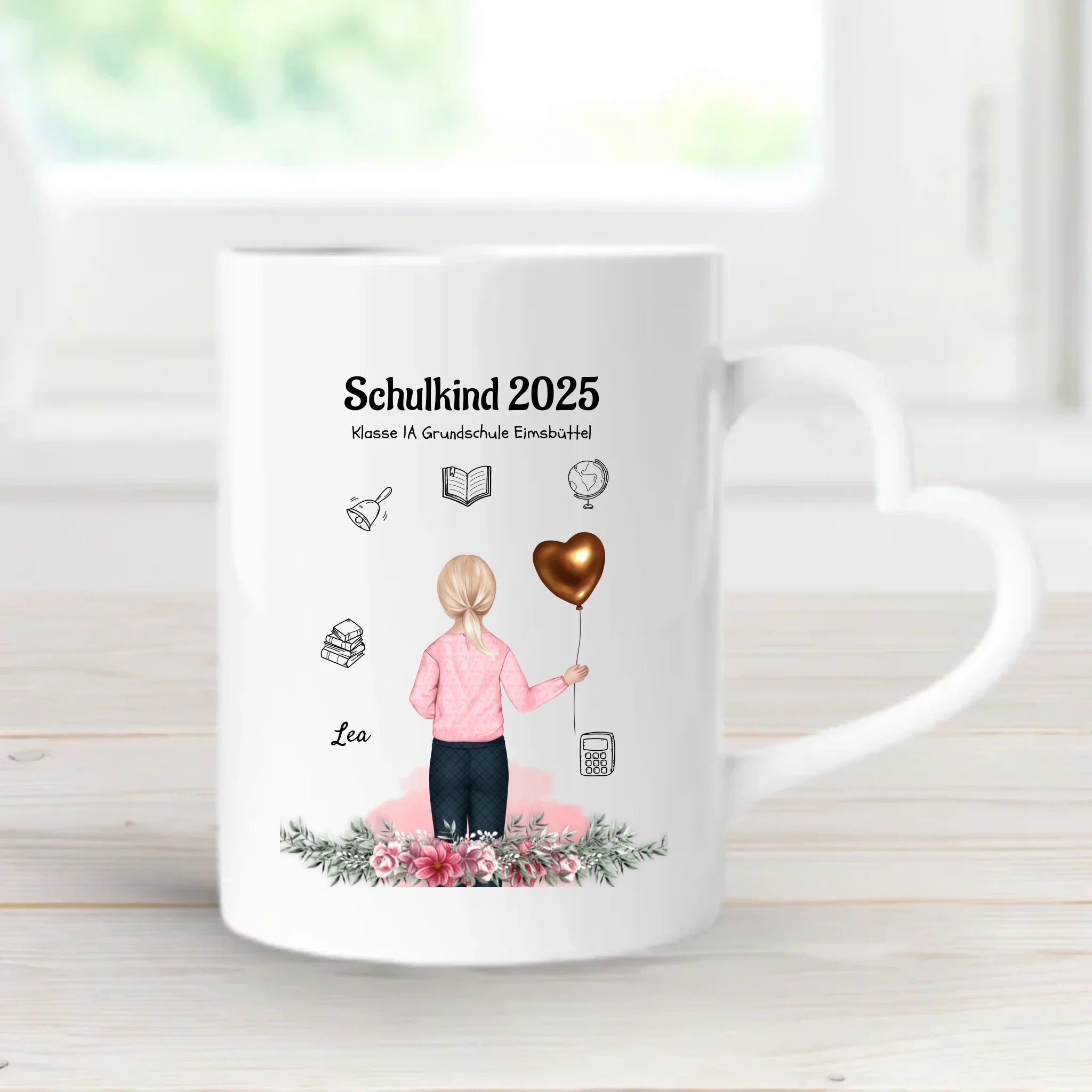 Mädchen Schulanfänger Tasse Geschenk personalisiert - Cantty