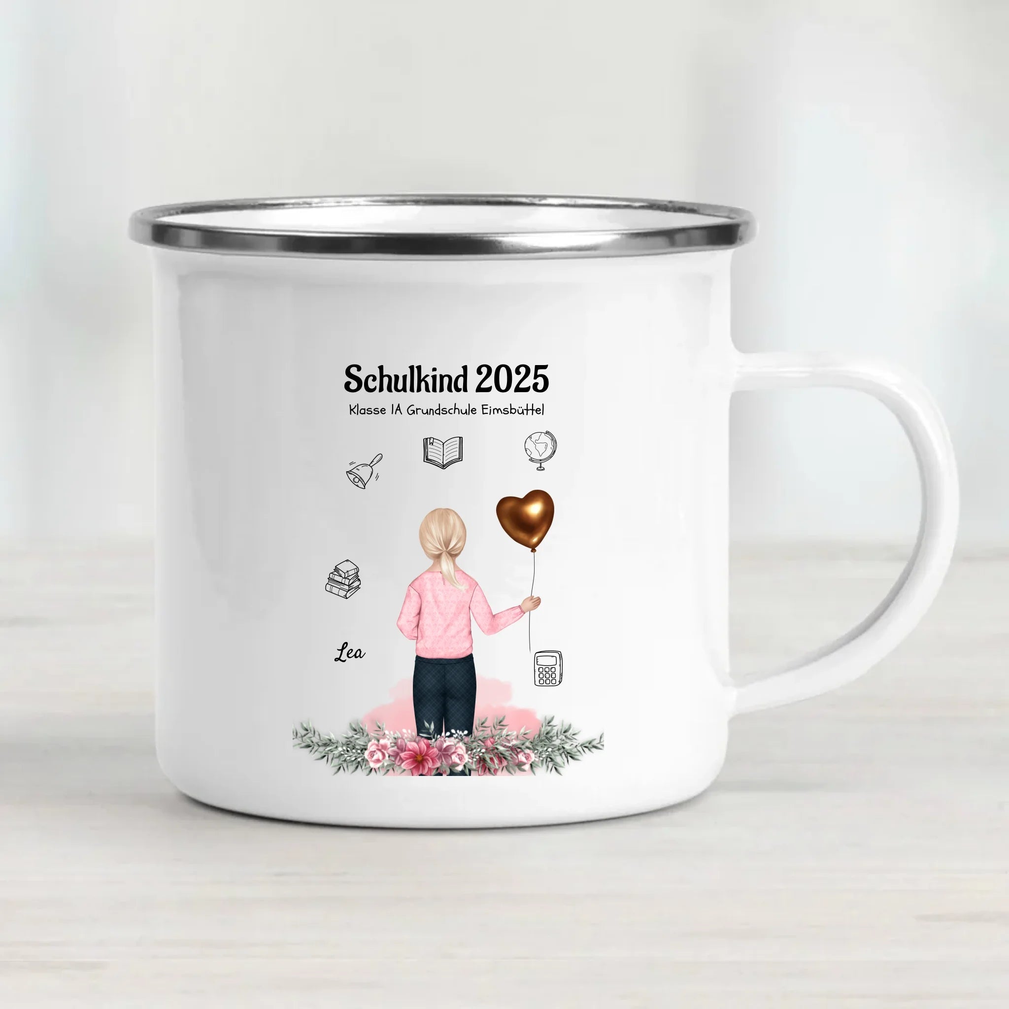 Mädchen Schulanfänger Tasse Geschenk personalisiert - Cantty